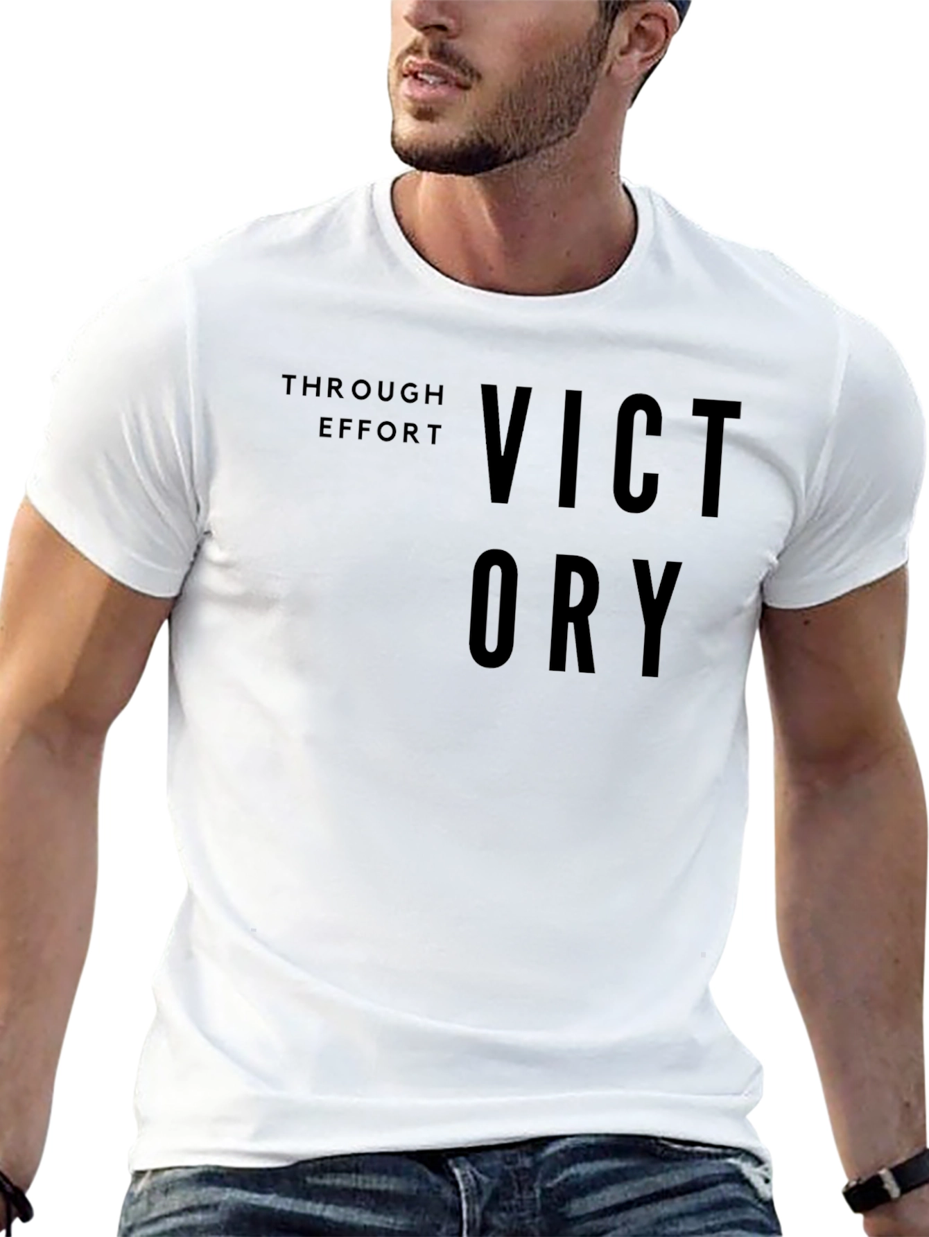 Victory Through Effort Black T-Shirt