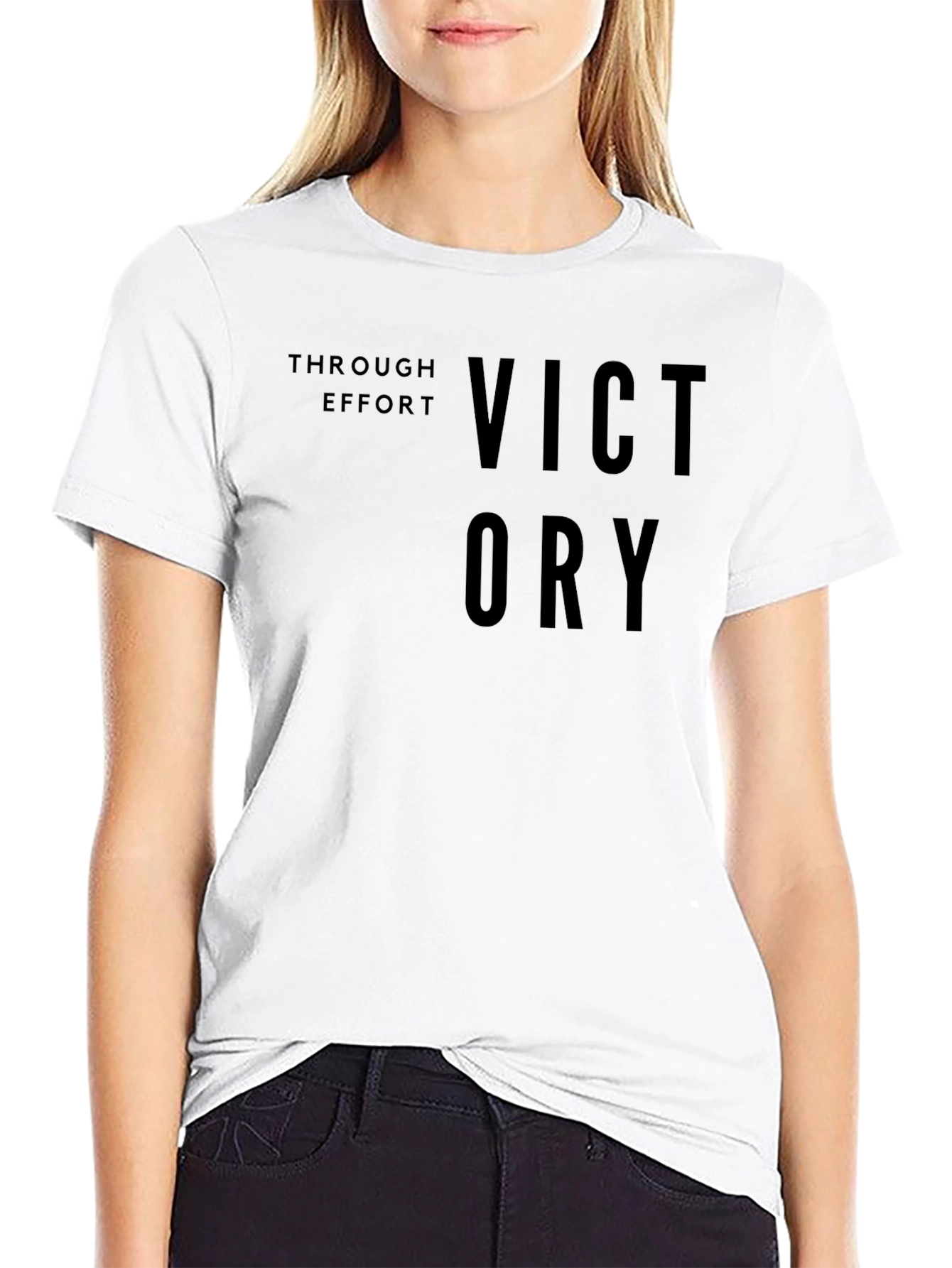 Victory Through Effort Black T-Shirt