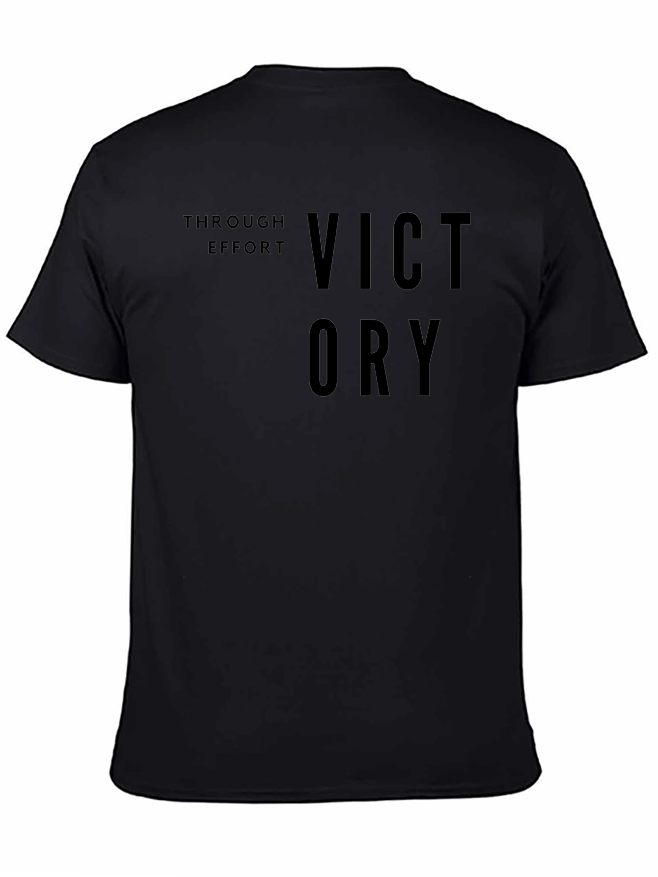 Victory Through Effort Black T-Shirt