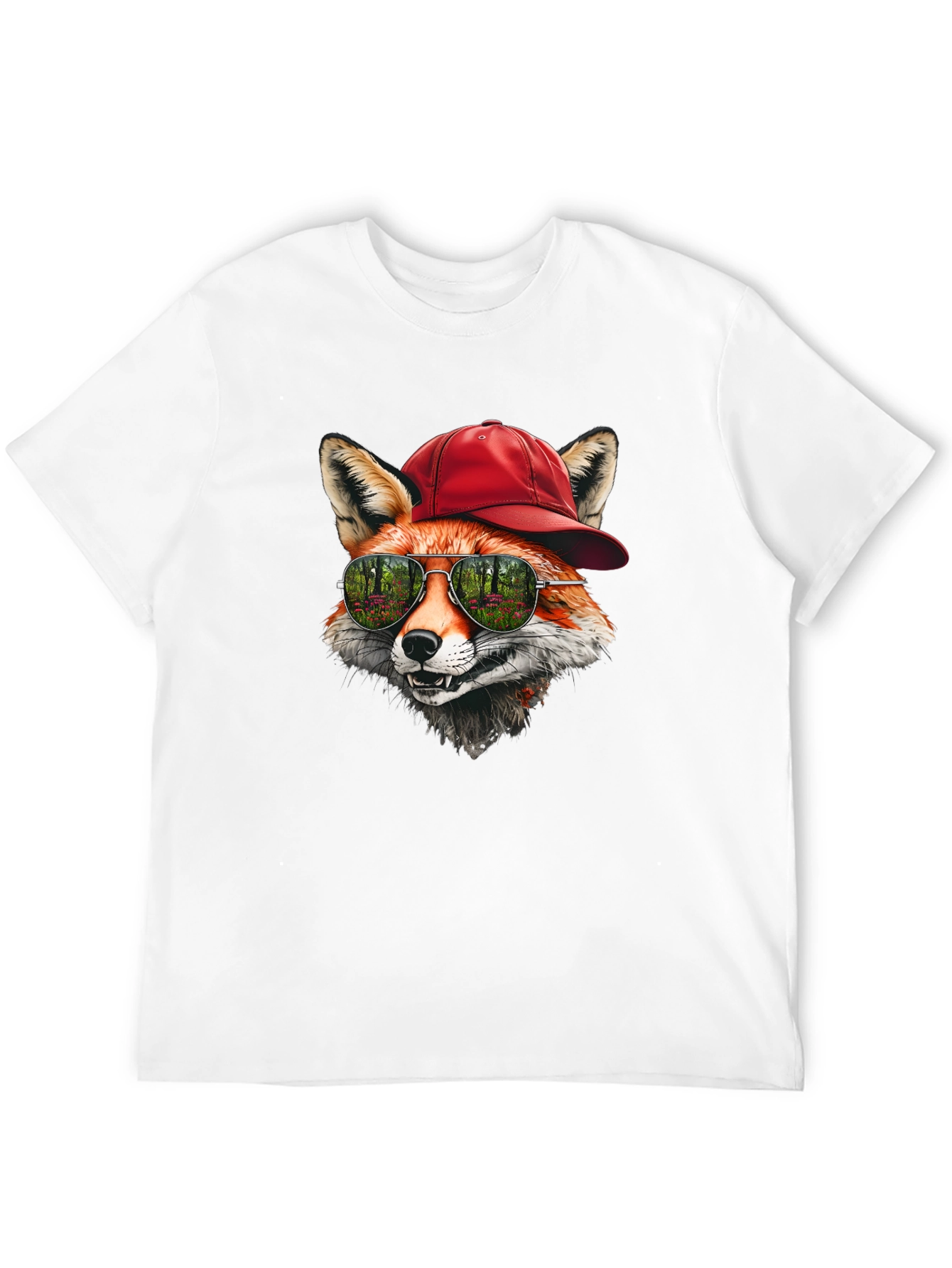 Cool Fox Graphic Tee - Unique Animal Design