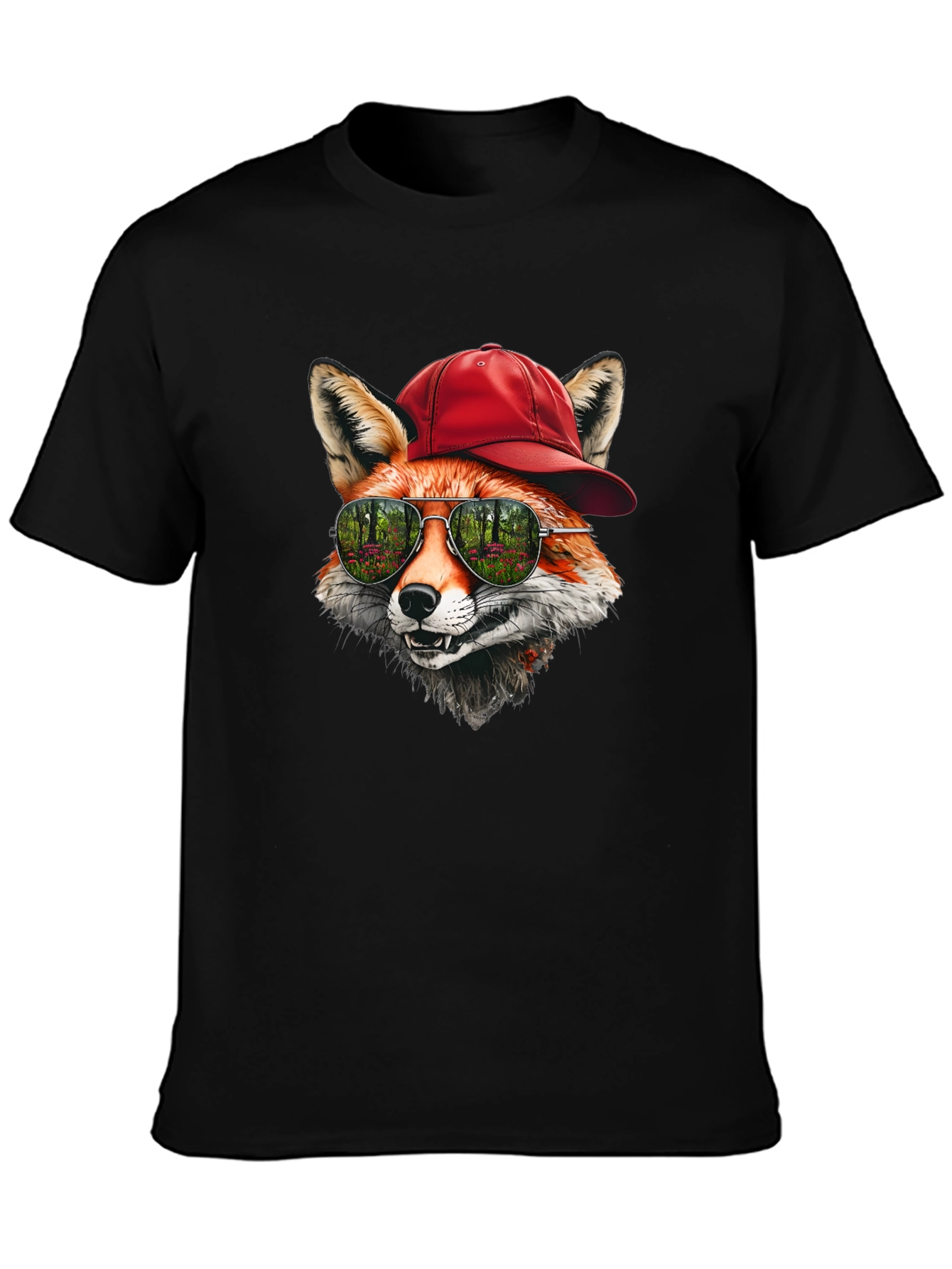 Cool Fox Graphic Tee - Unique Animal Design