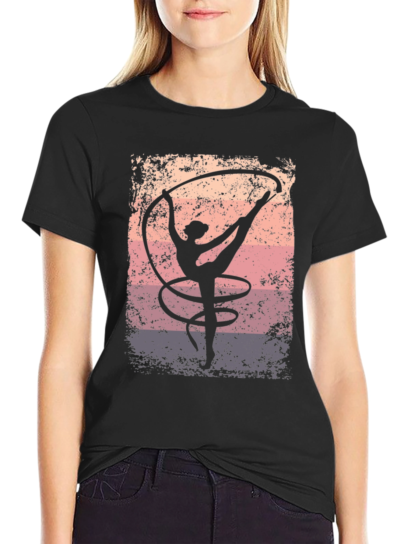 Rhythmic Gymnast Black T-Shirt