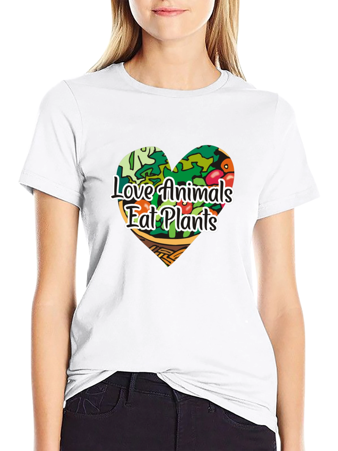 Love Animals Eat Plants Graphic T-Shirt
