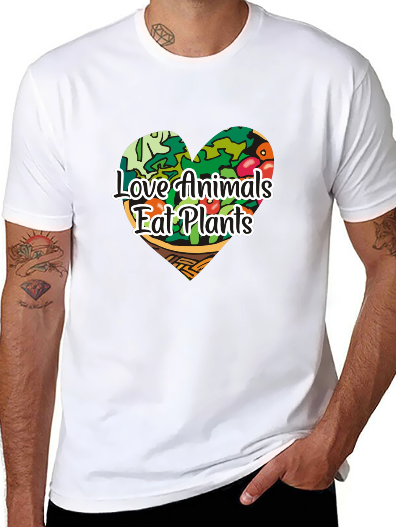 Love Animals Eat Plants Graphic T-Shirt