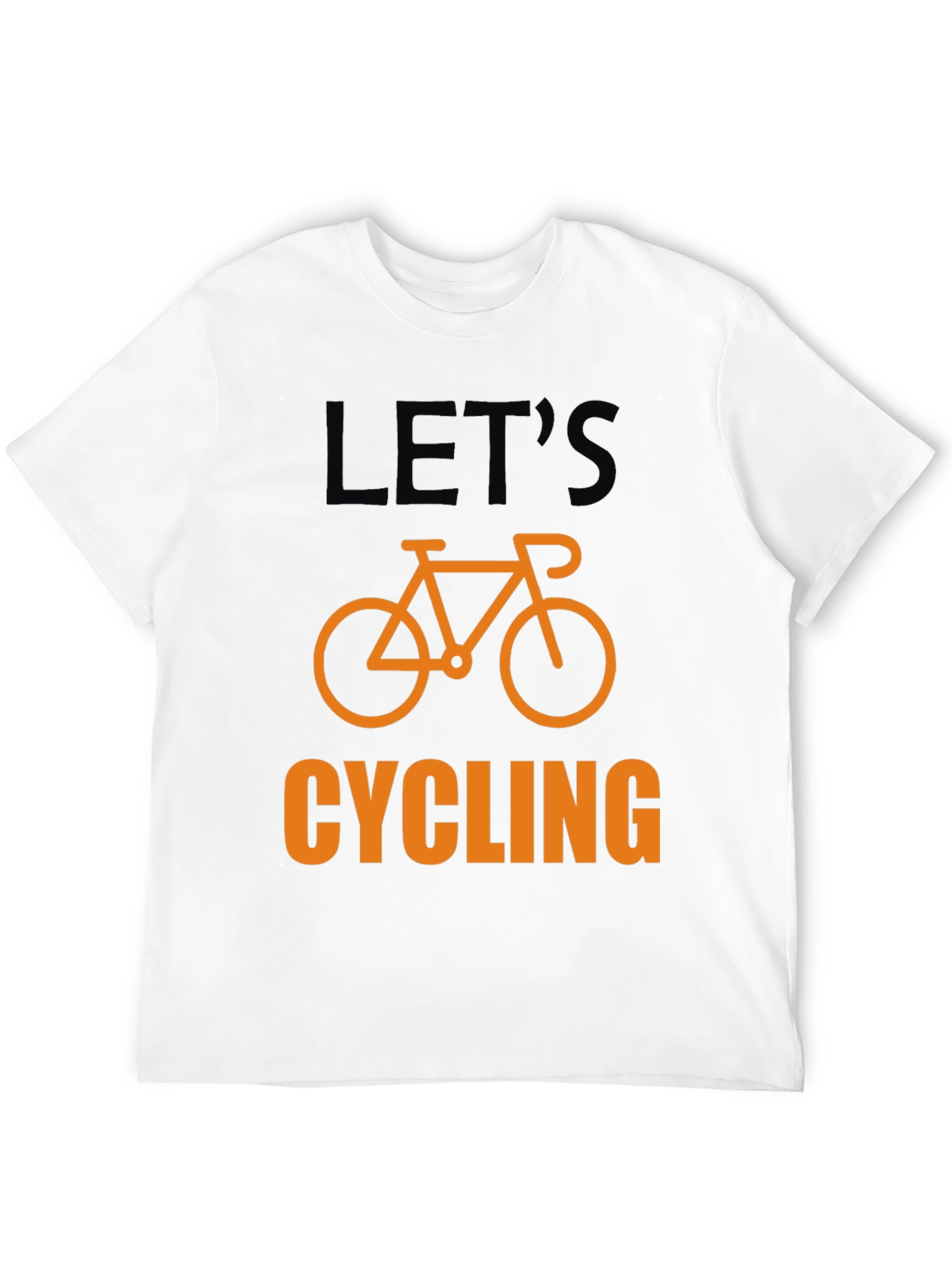 Lets Cycling T-Shirt - Black Cotton Bicycle Graphic Tee