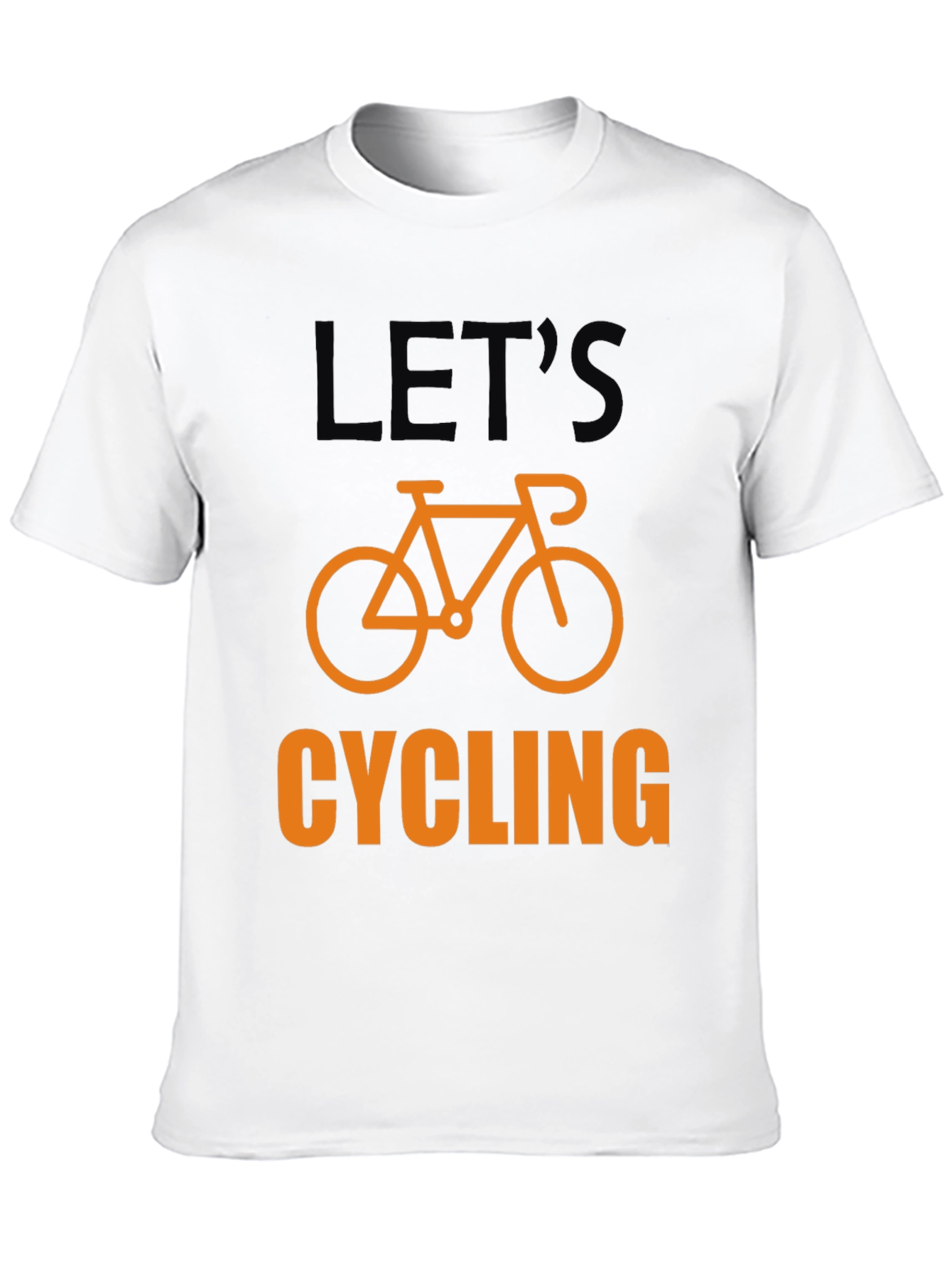 Lets Cycling T-Shirt - Black Cotton Bicycle Graphic Tee