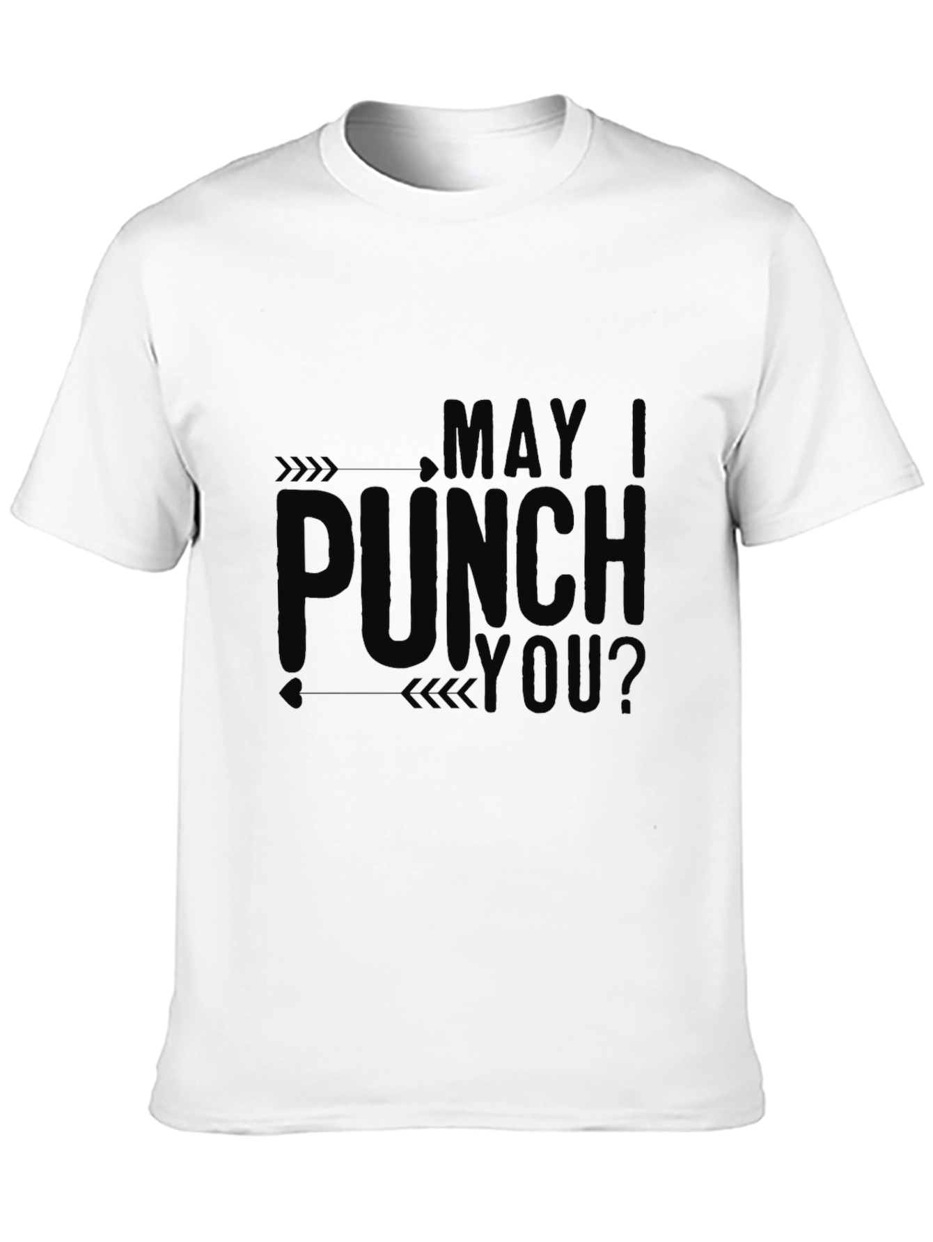 May Punch You? Graphic Tee - Black T-Shirt