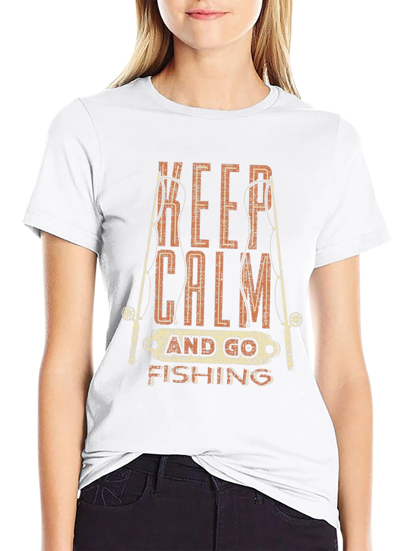 Keep Calm & Go Fishing Graphic T-Shirt