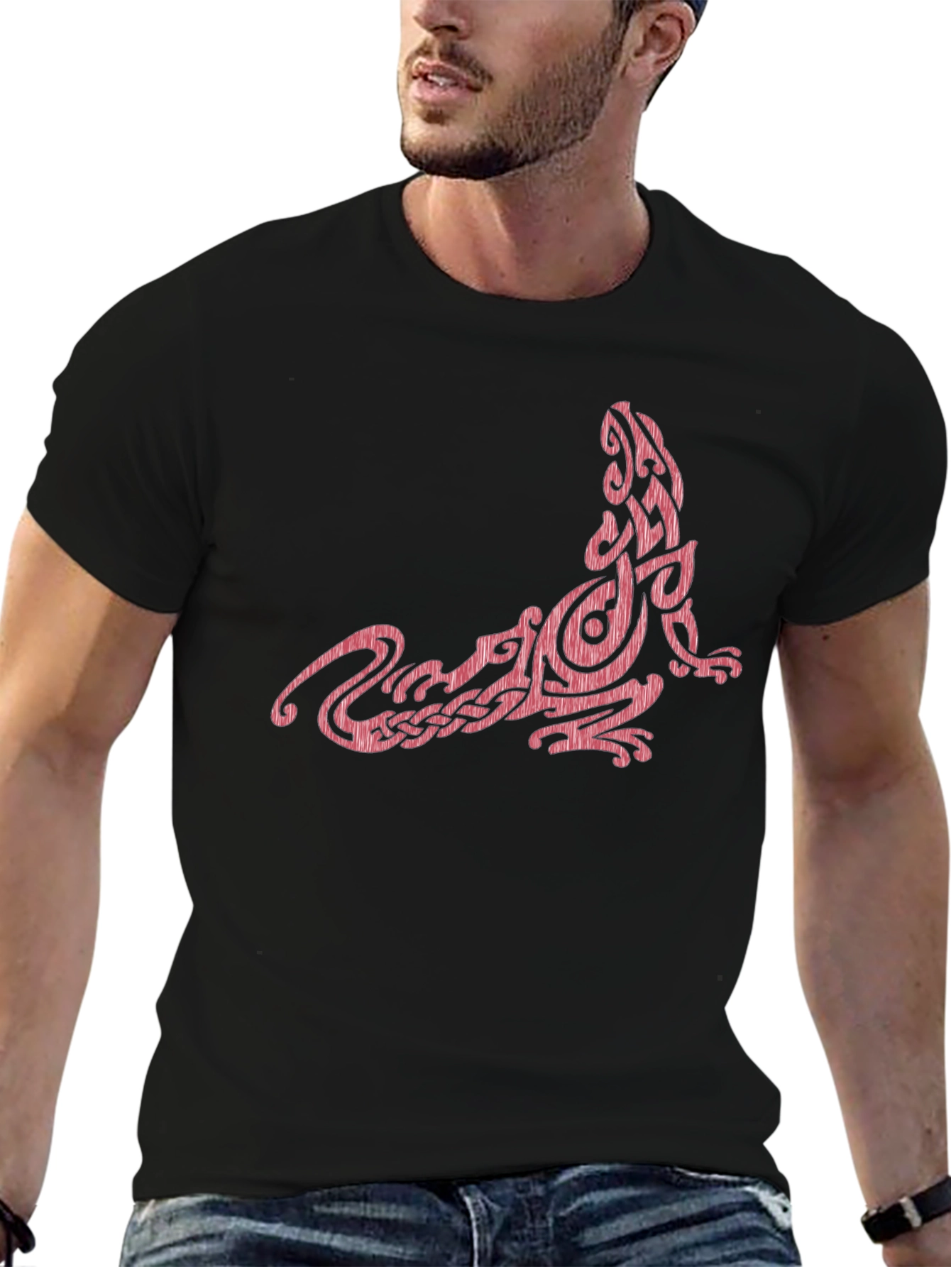 Celtic Lizard Graphic Tee - Black