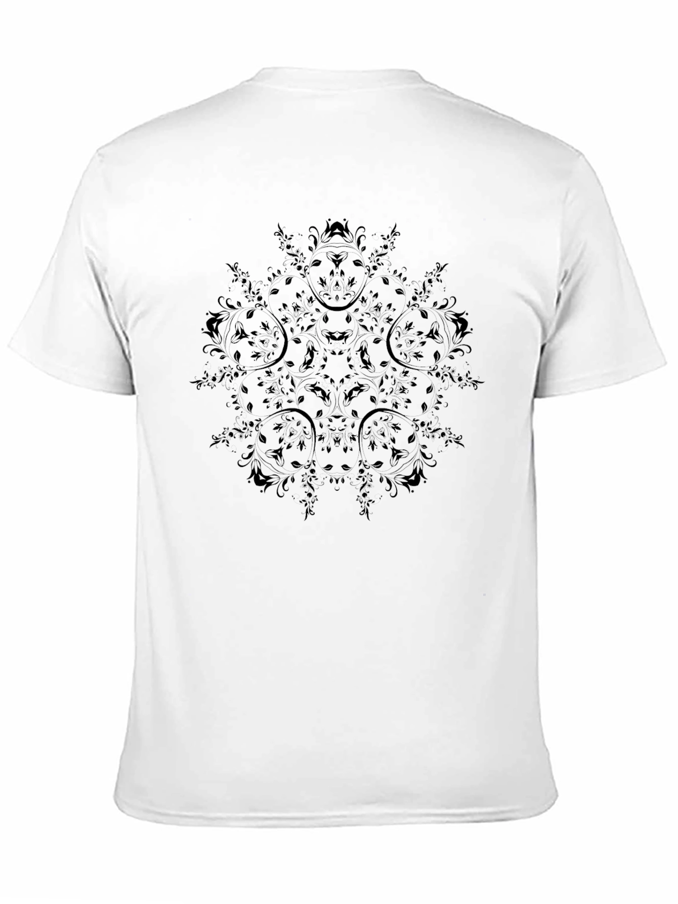 Mens Black Graphic Tee - Abstract Pattern