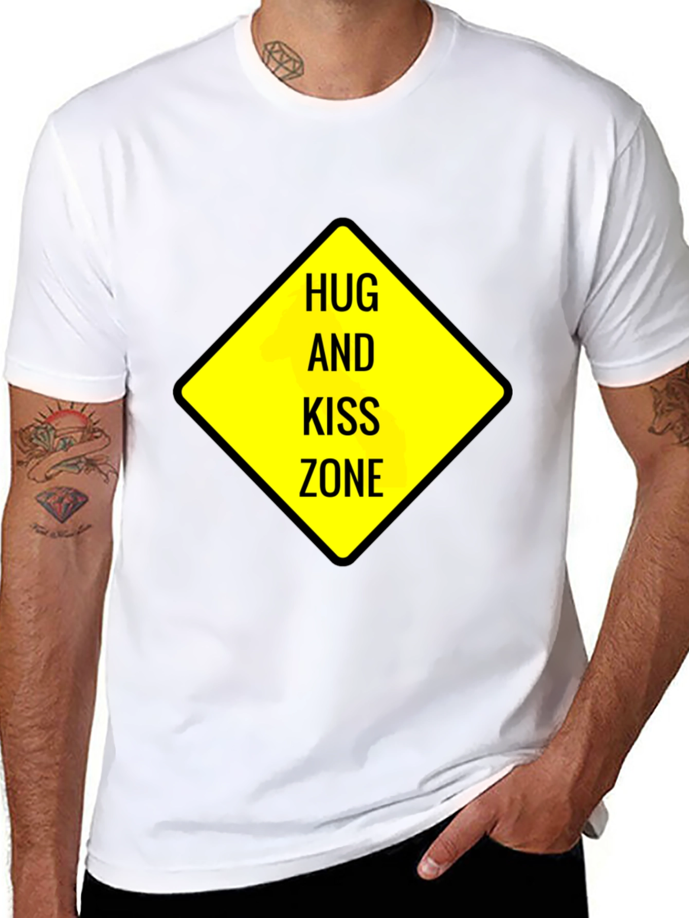 Hug and Kiss Zone Graphic T-Shirt
