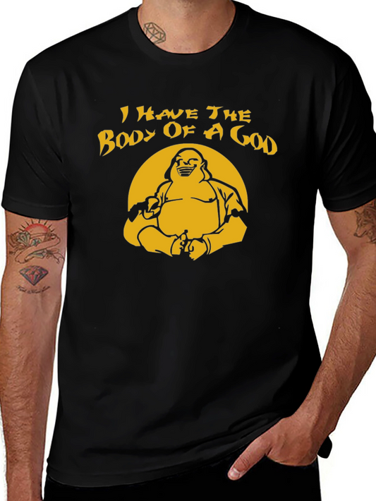 Humorous Body of a God Graphic T-Shirt