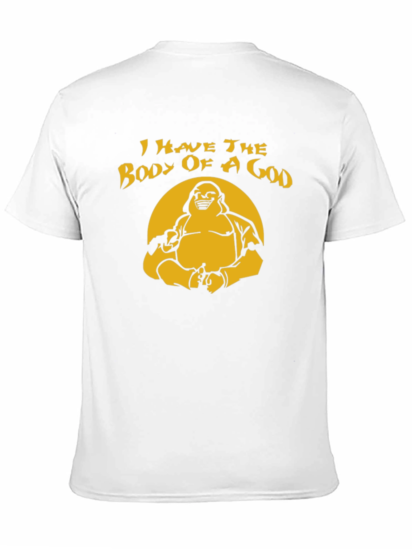Humorous Body of a God Graphic T-Shirt