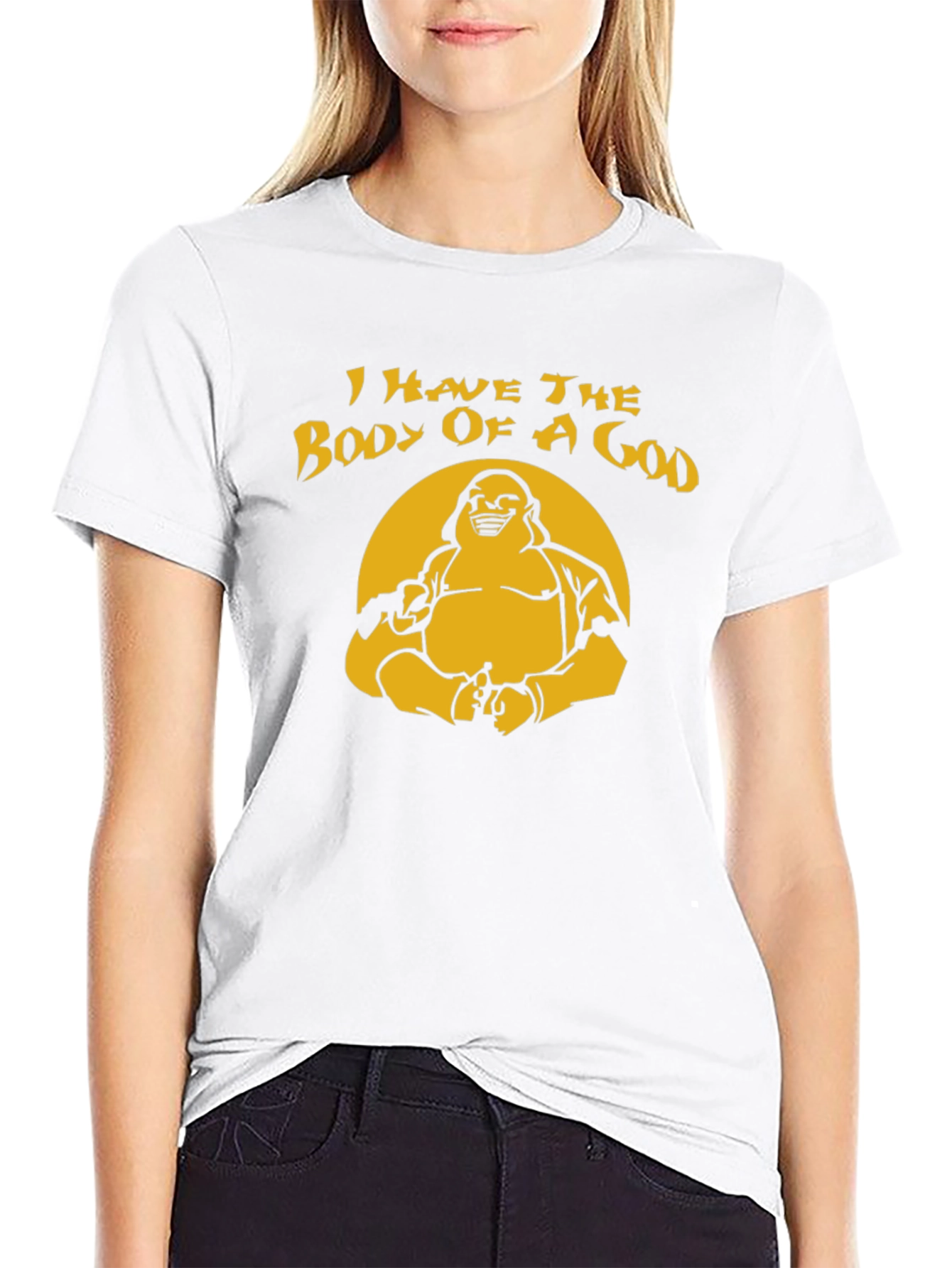 Humorous Body of a God Graphic T-Shirt