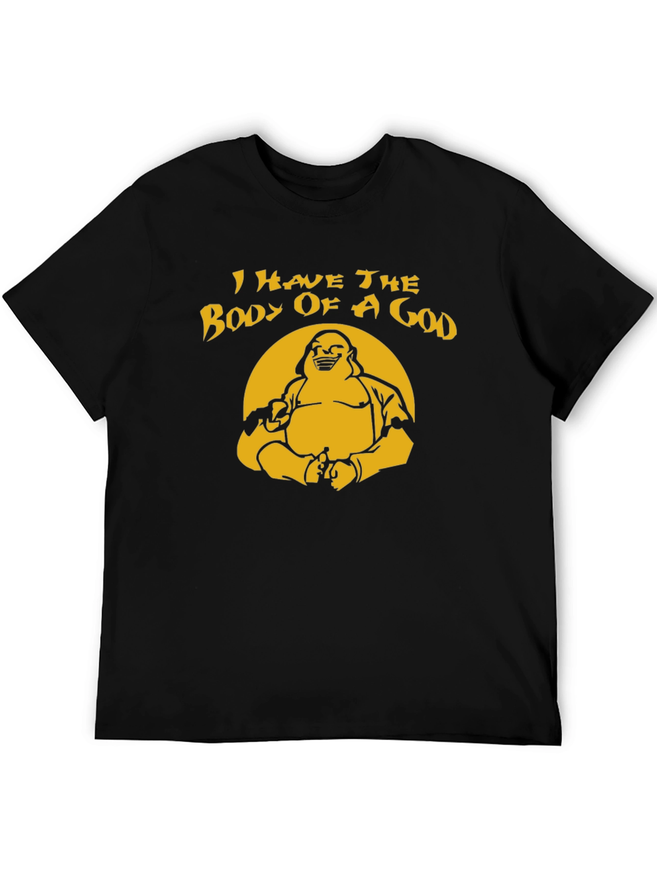 Humorous Body of a God Graphic T-Shirt