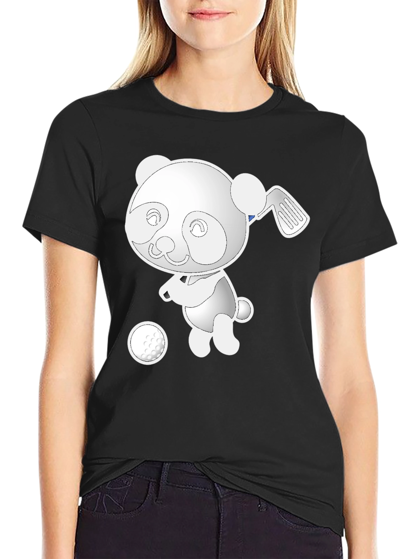 Golf Panda Graphic Tee - Unique Design