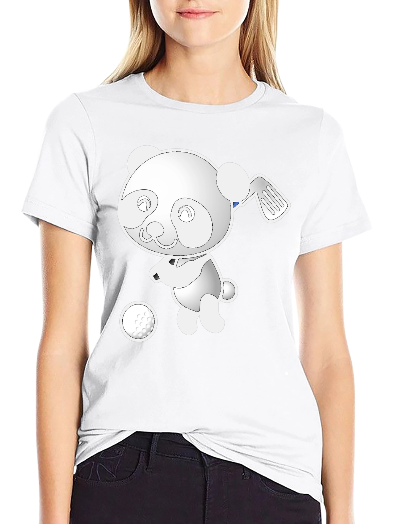 Golf Panda Graphic Tee - Unique Design