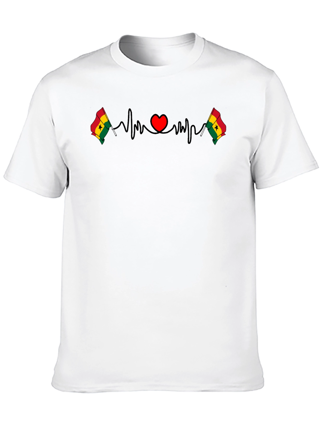 Ghana Heartbeat T-Shirt - Country Pride Tee