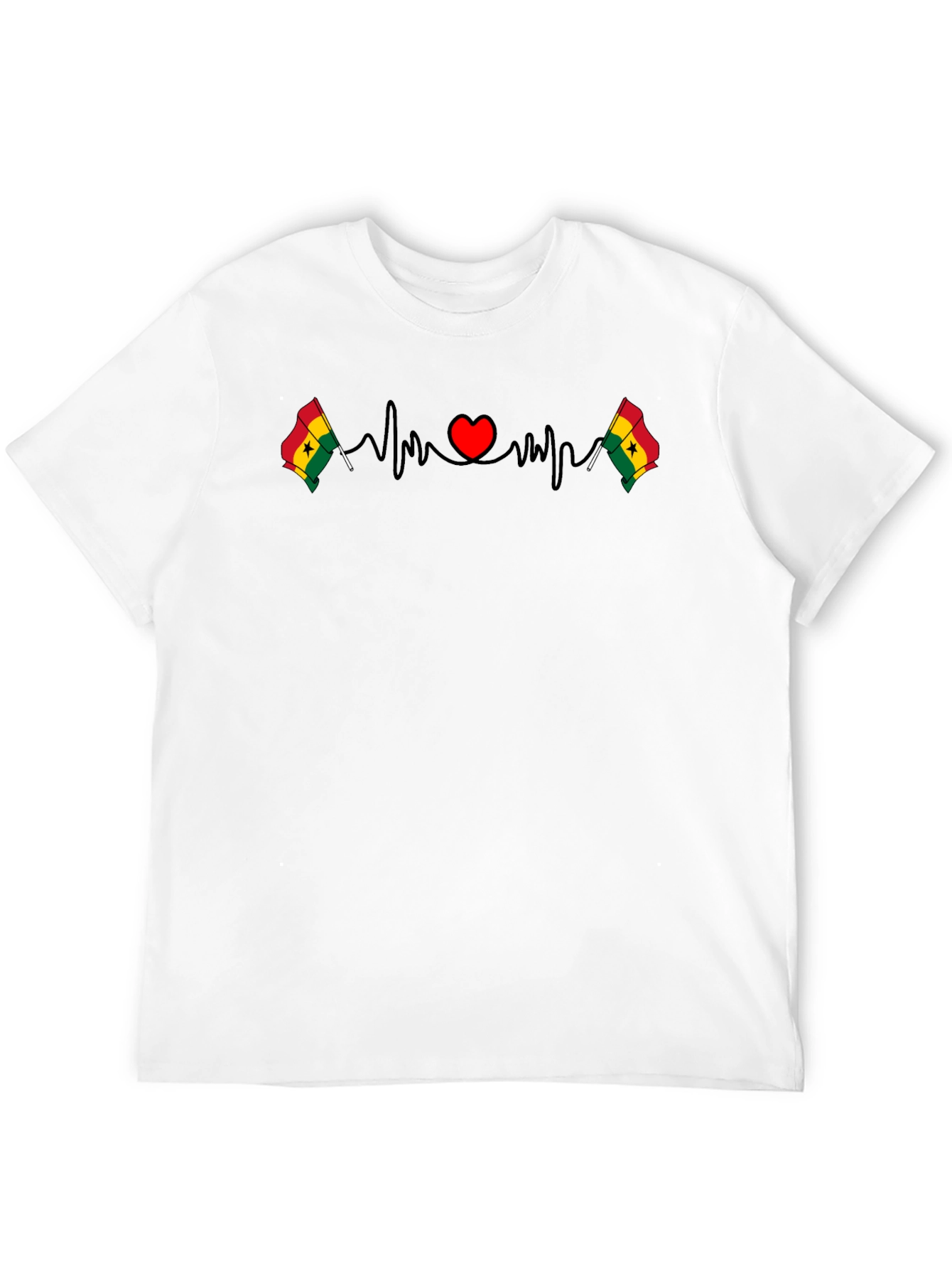 Ghana Heartbeat T-Shirt - Country Pride Tee