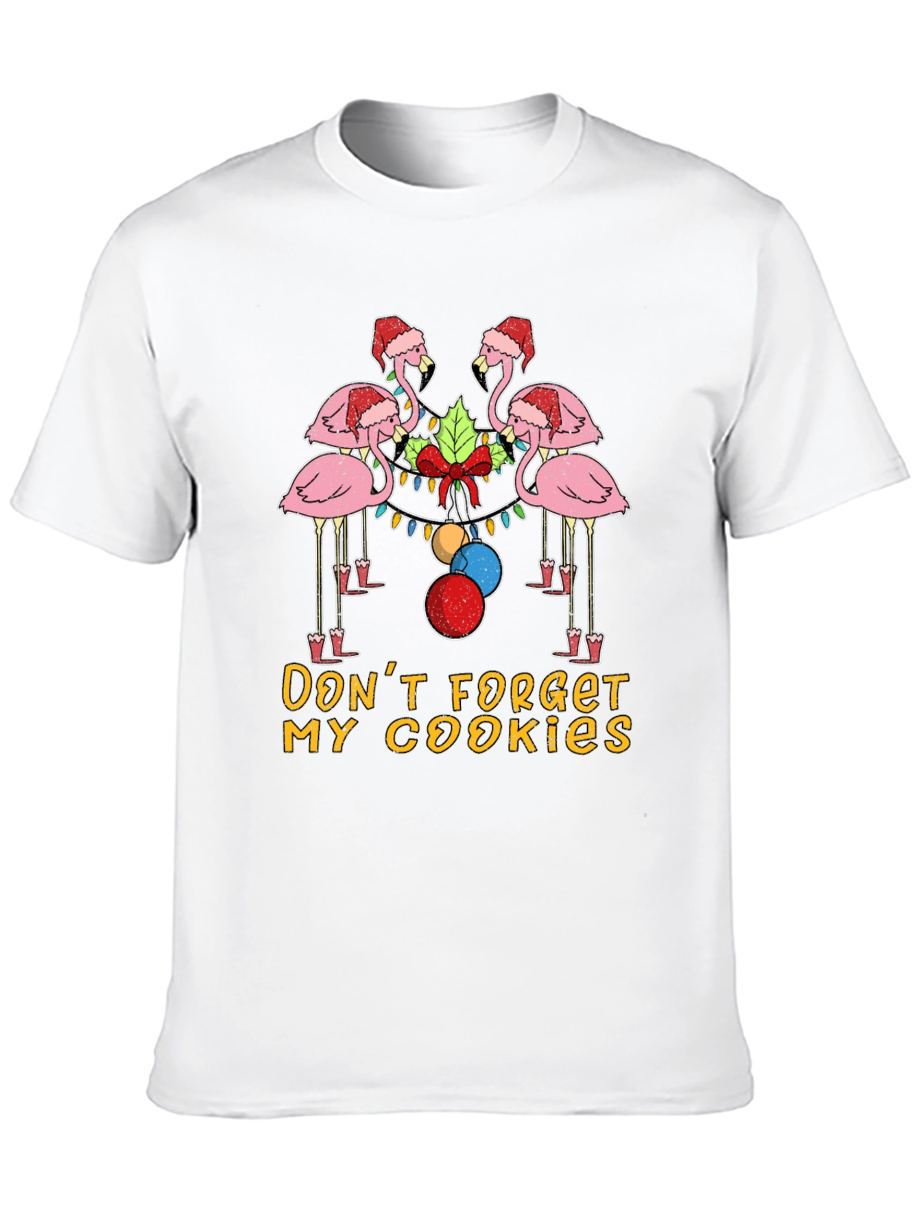 Flamingo Christmas Cookie T-Shirt