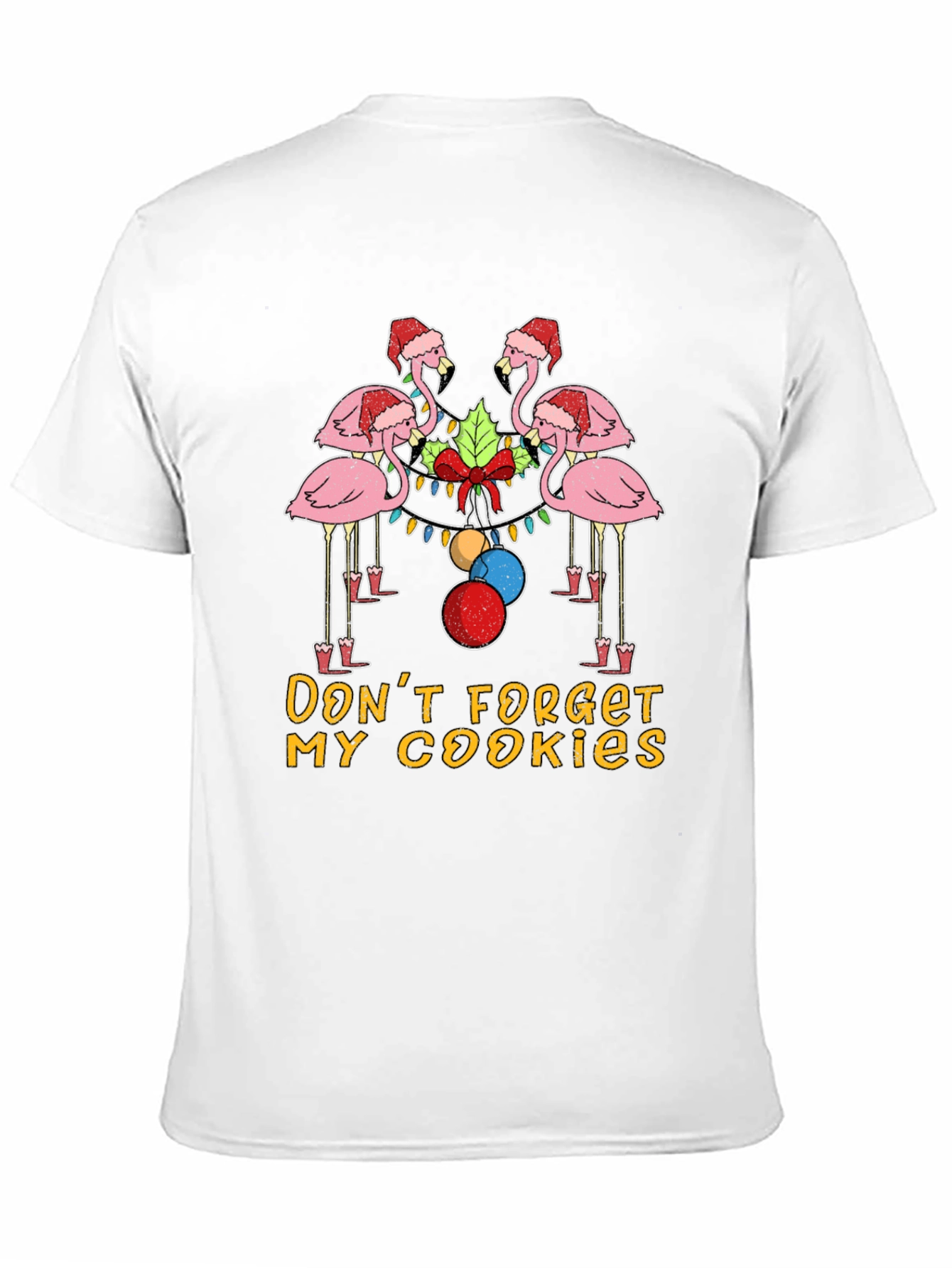 Flamingo Christmas Cookie T-Shirt