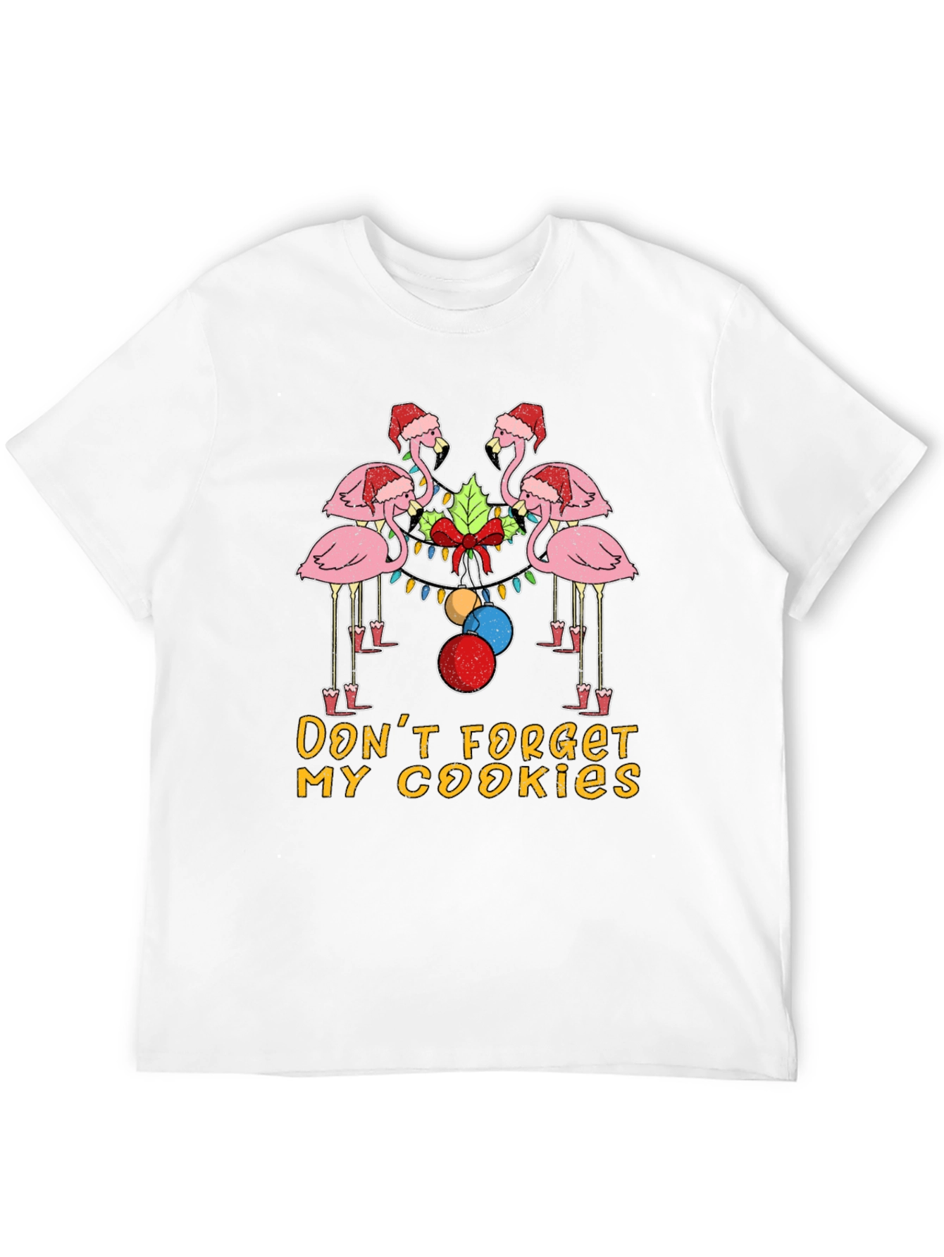 Flamingo Christmas Cookie T-Shirt
