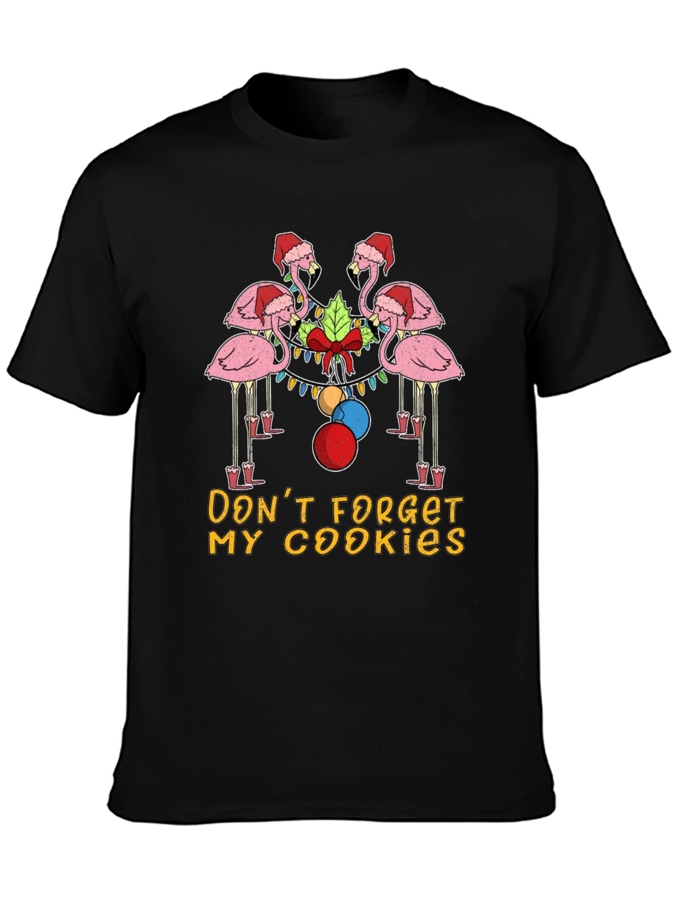 Flamingo Christmas Cookie T-Shirt