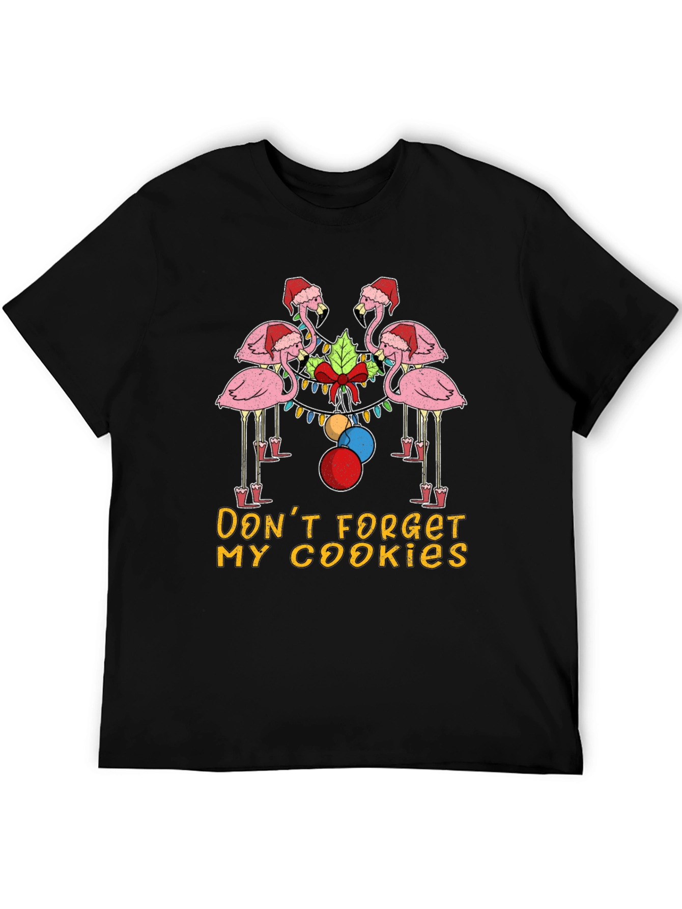 Flamingo Christmas Cookie T-Shirt