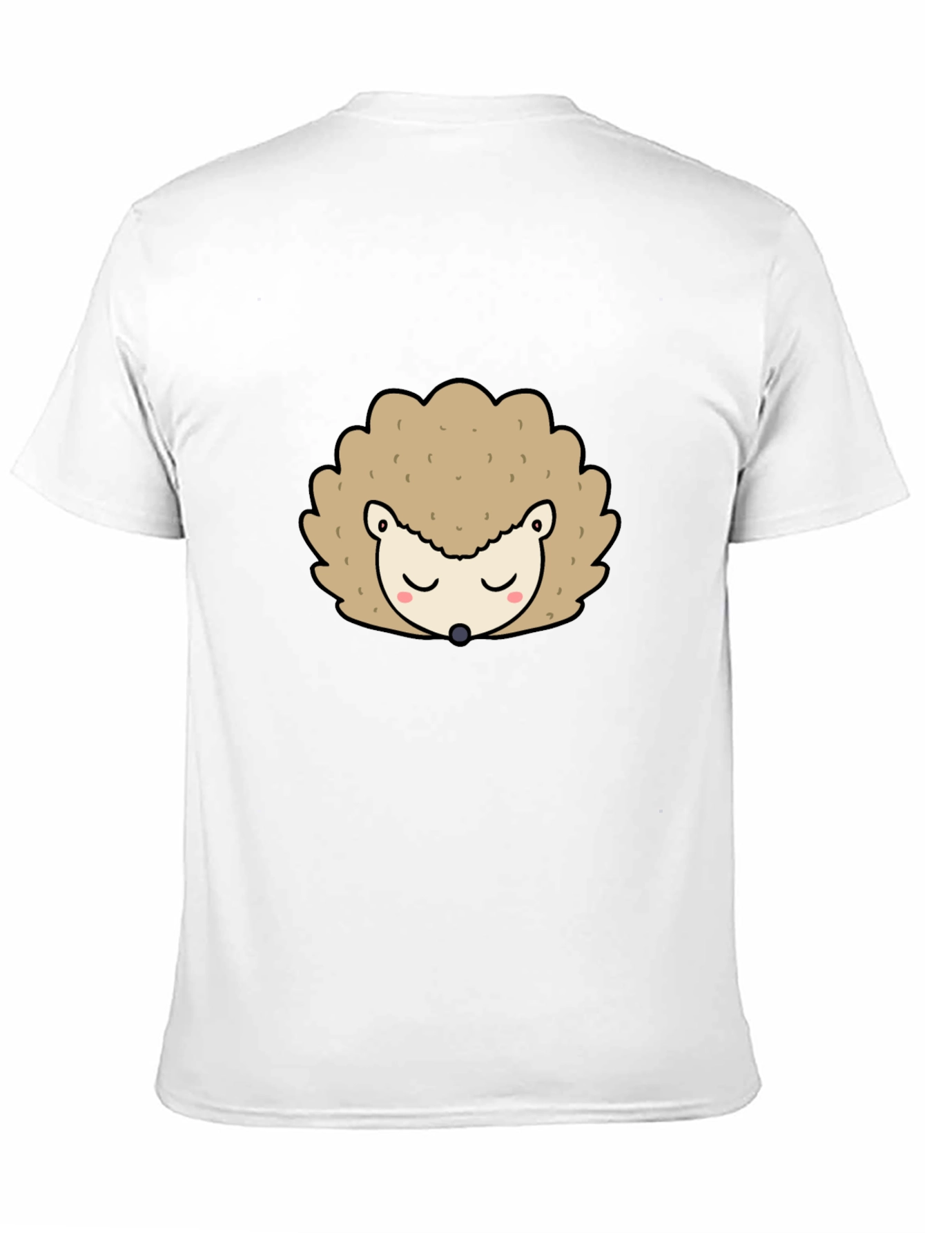 Cute Hedgehog Graphic Tee - Black Unisex T-Shirt