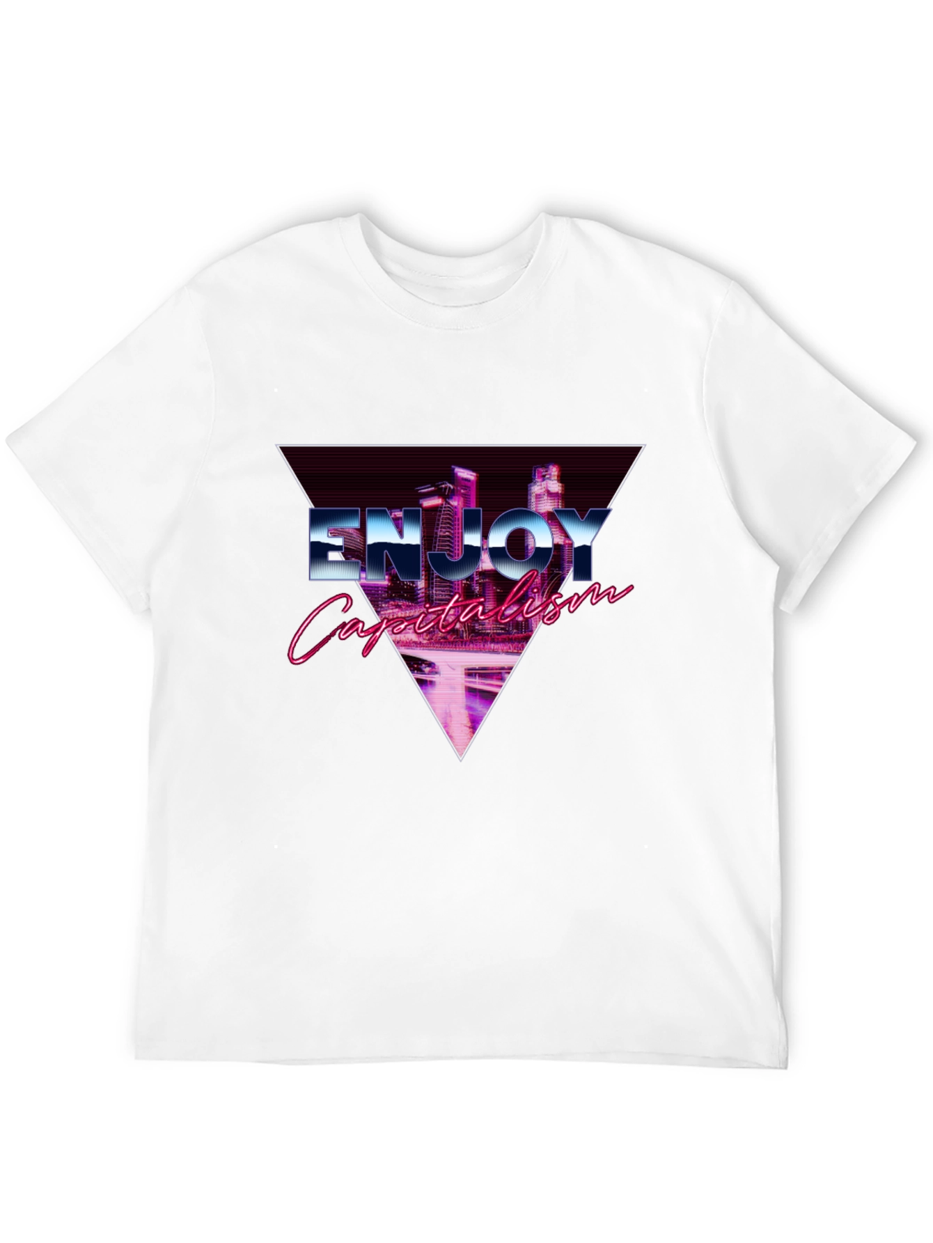 Enjoy Capitalism Vaporwave Graphic T-Shirt