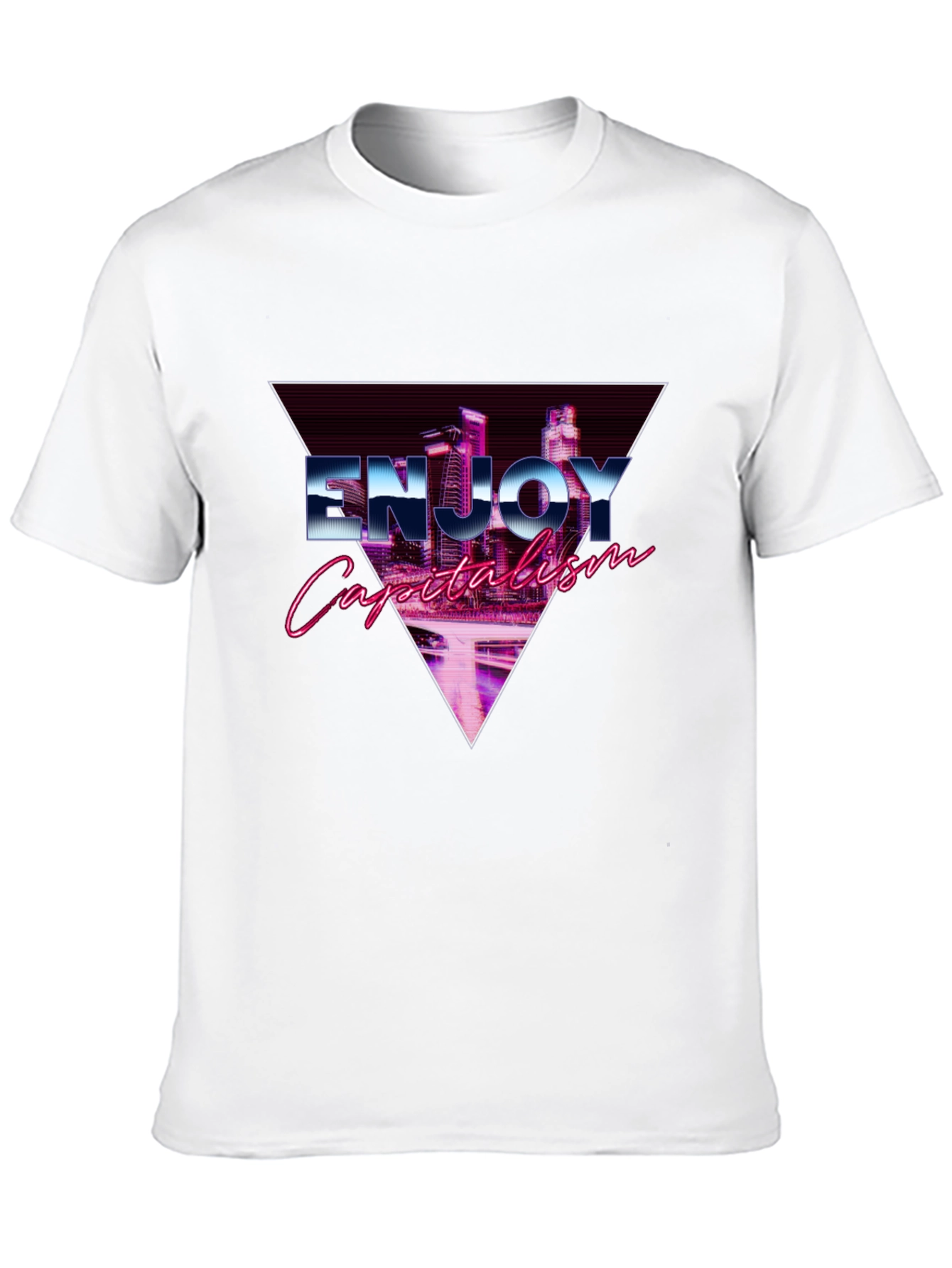 Enjoy Capitalism Vaporwave Graphic T-Shirt