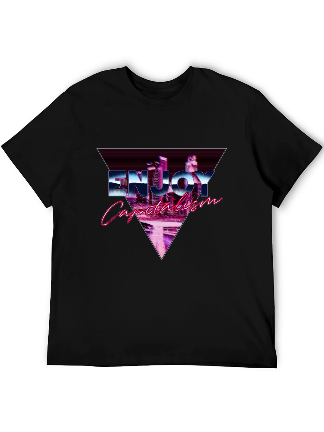 Enjoy Capitalism Vaporwave Graphic T-Shirt