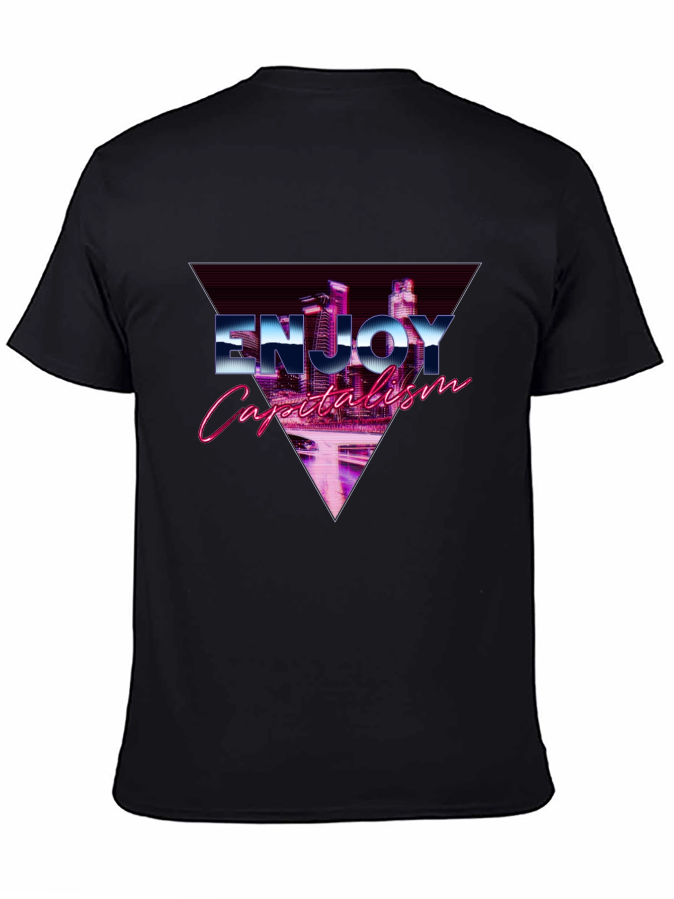 Enjoy Capitalism Vaporwave Graphic T-Shirt
