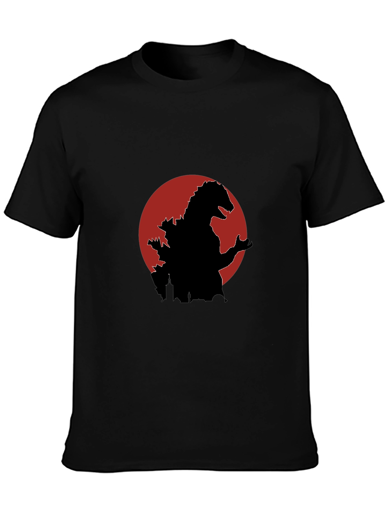 Godzilla Silhouette Graphic Tee - Black