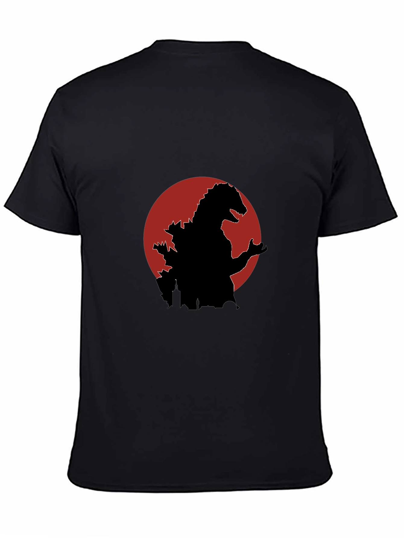 Godzilla Silhouette Graphic Tee - Black