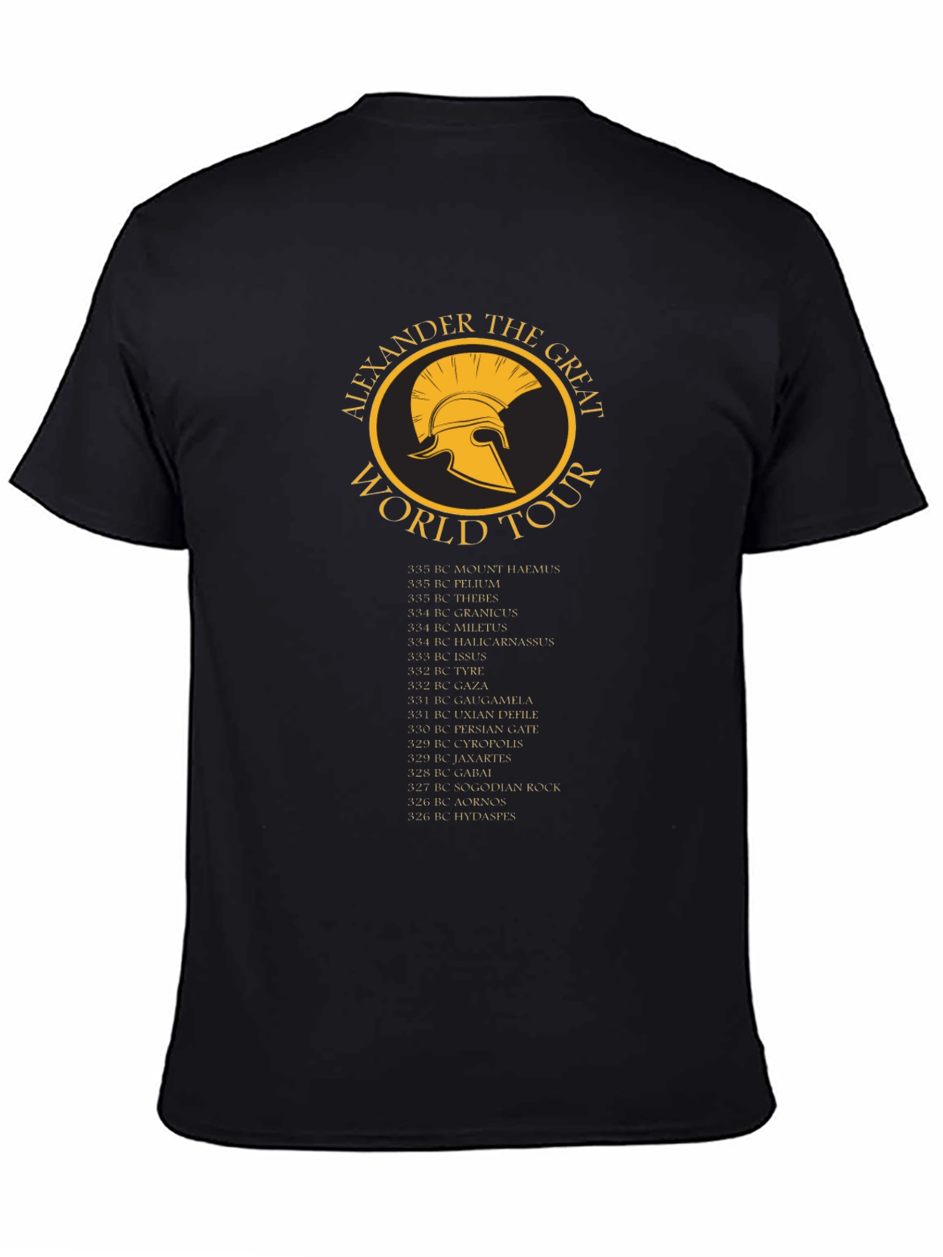 Alexander the Great World Tour T-Shirt - Black