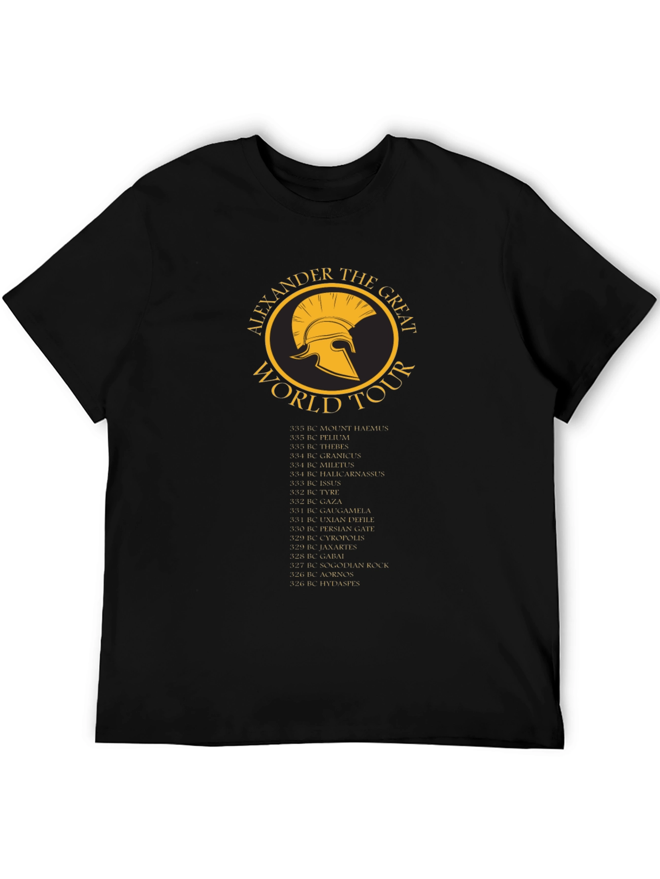 Alexander the Great World Tour T-Shirt - Black