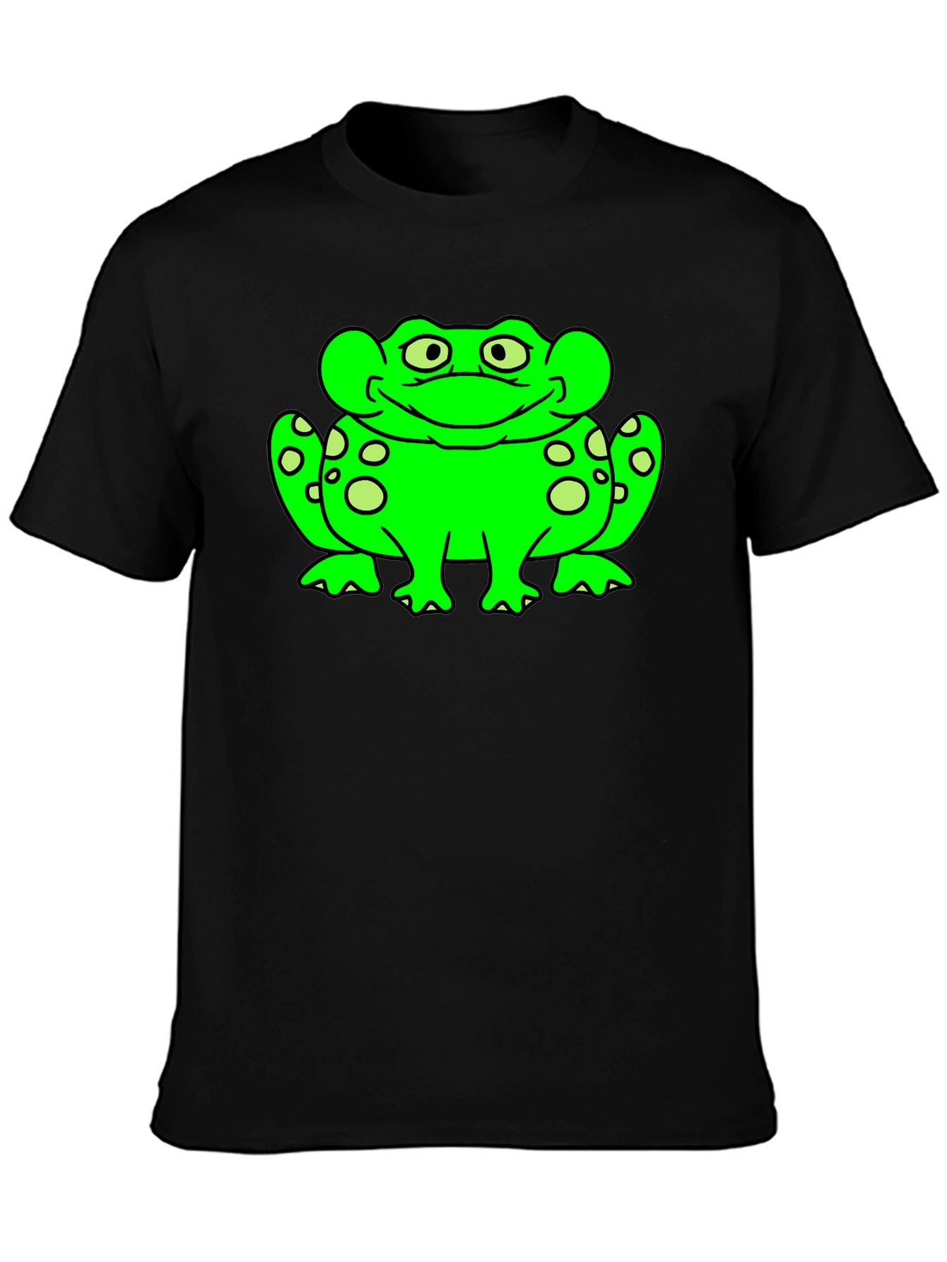 Frog Graphic Tee - Black Cotton T-Shirt
