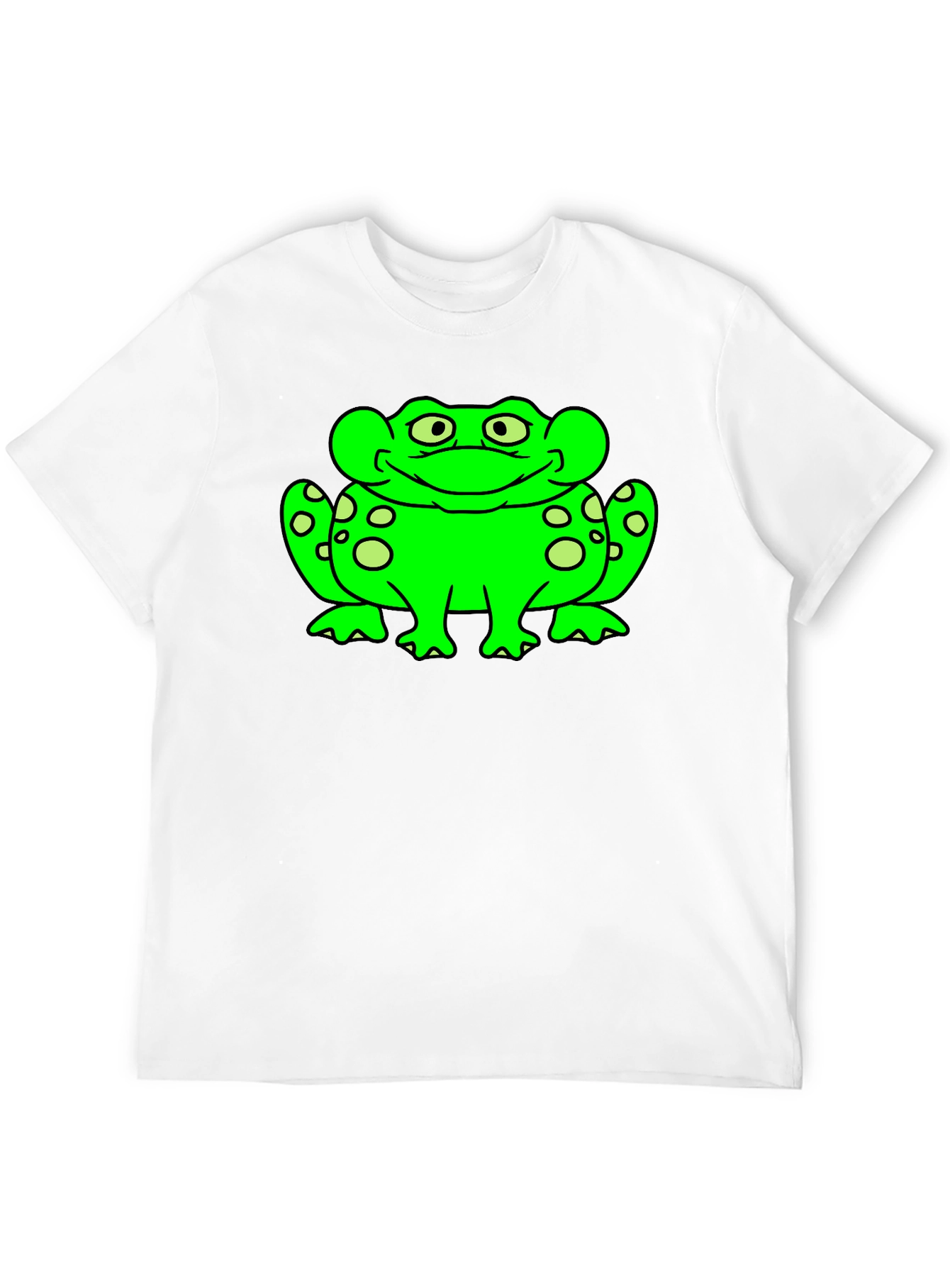 Frog Graphic Tee - Black Cotton T-Shirt