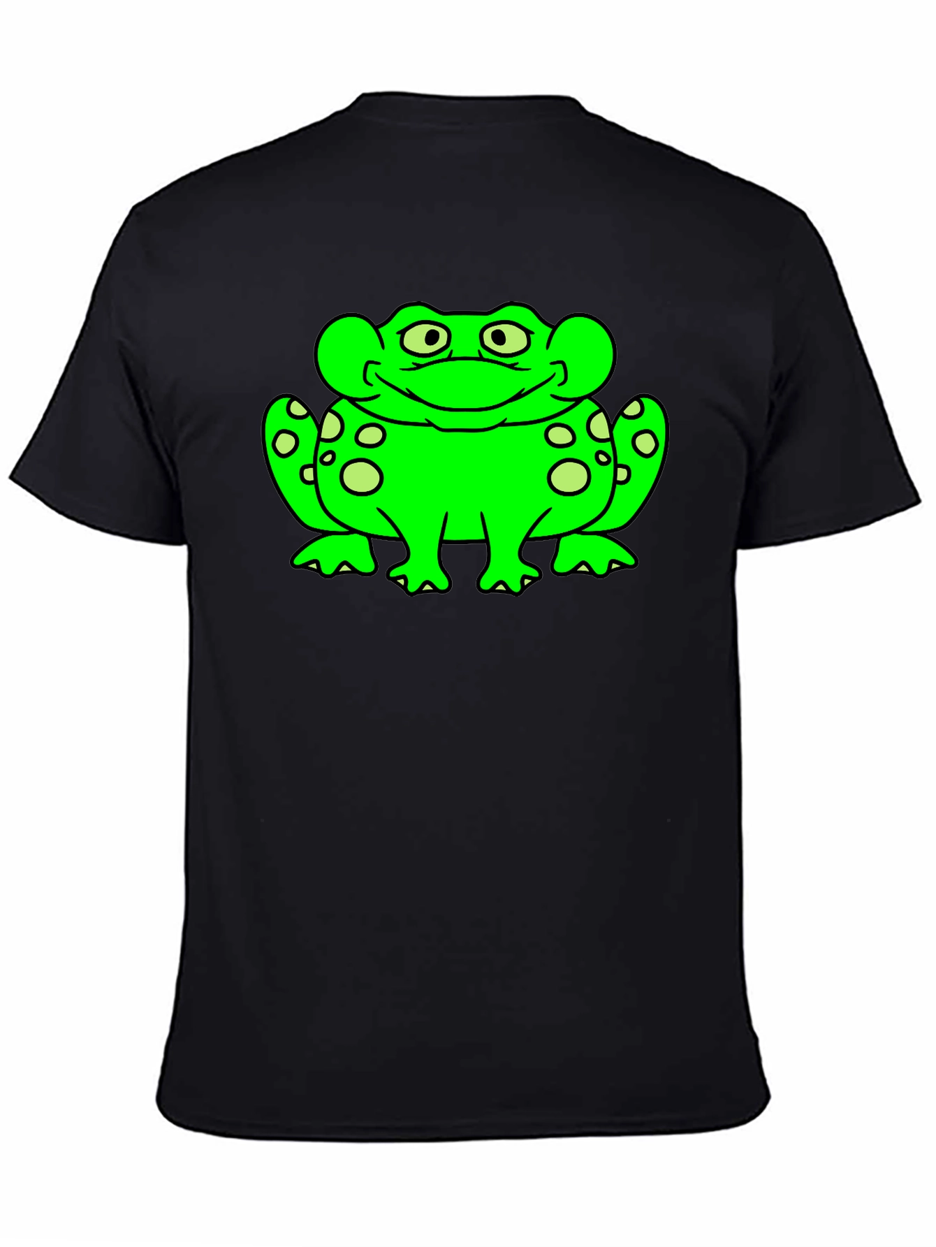 Frog Graphic Tee - Black Cotton T-Shirt