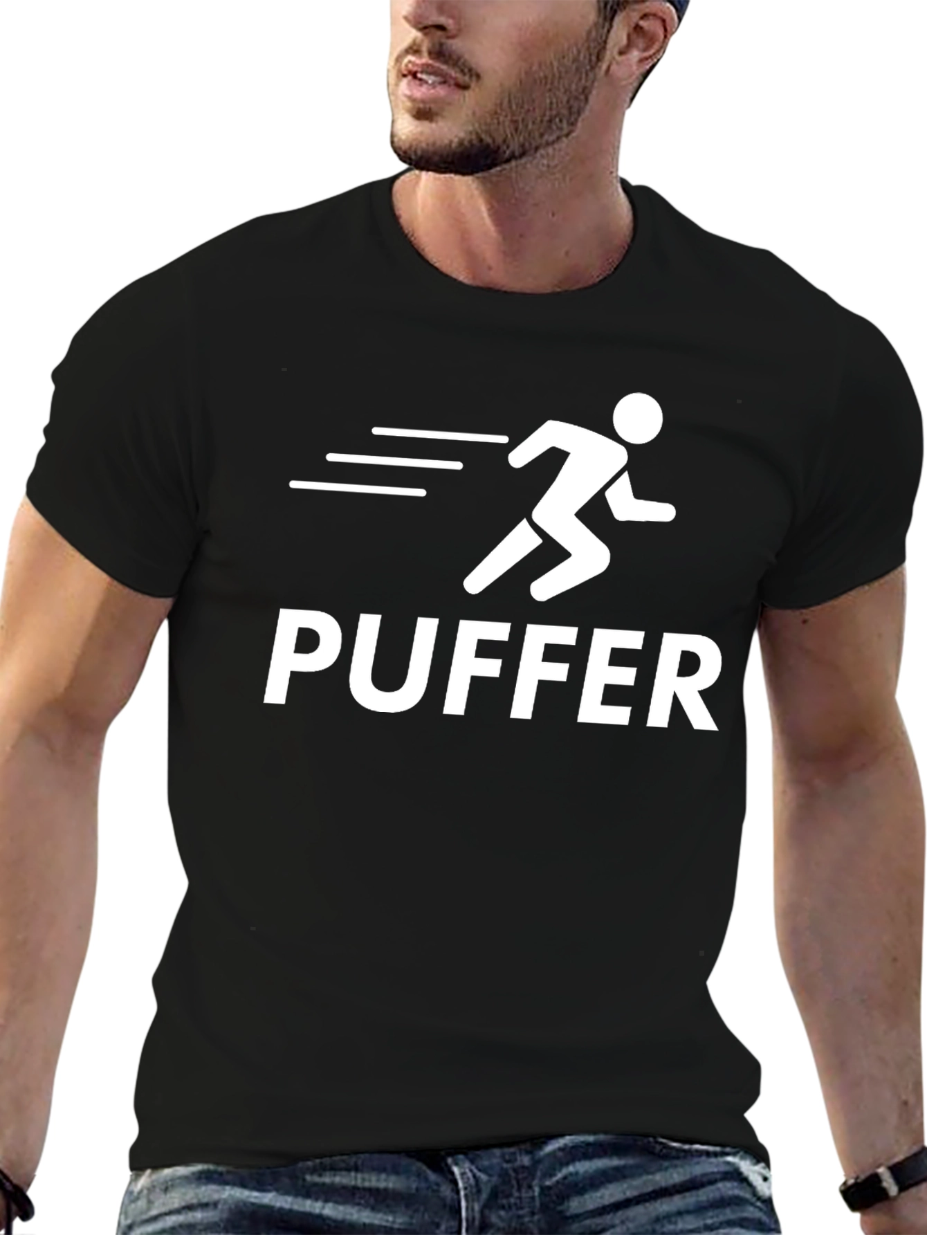 Puffer Running Man Graphic T-Shirt