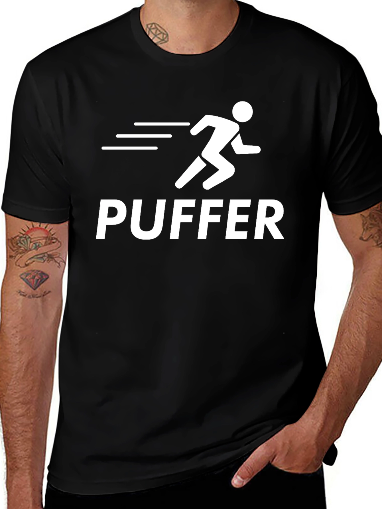 Puffer Running Man Graphic T-Shirt
