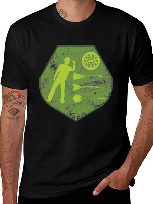 Darts Player Graphic Tee - Vintage Design
