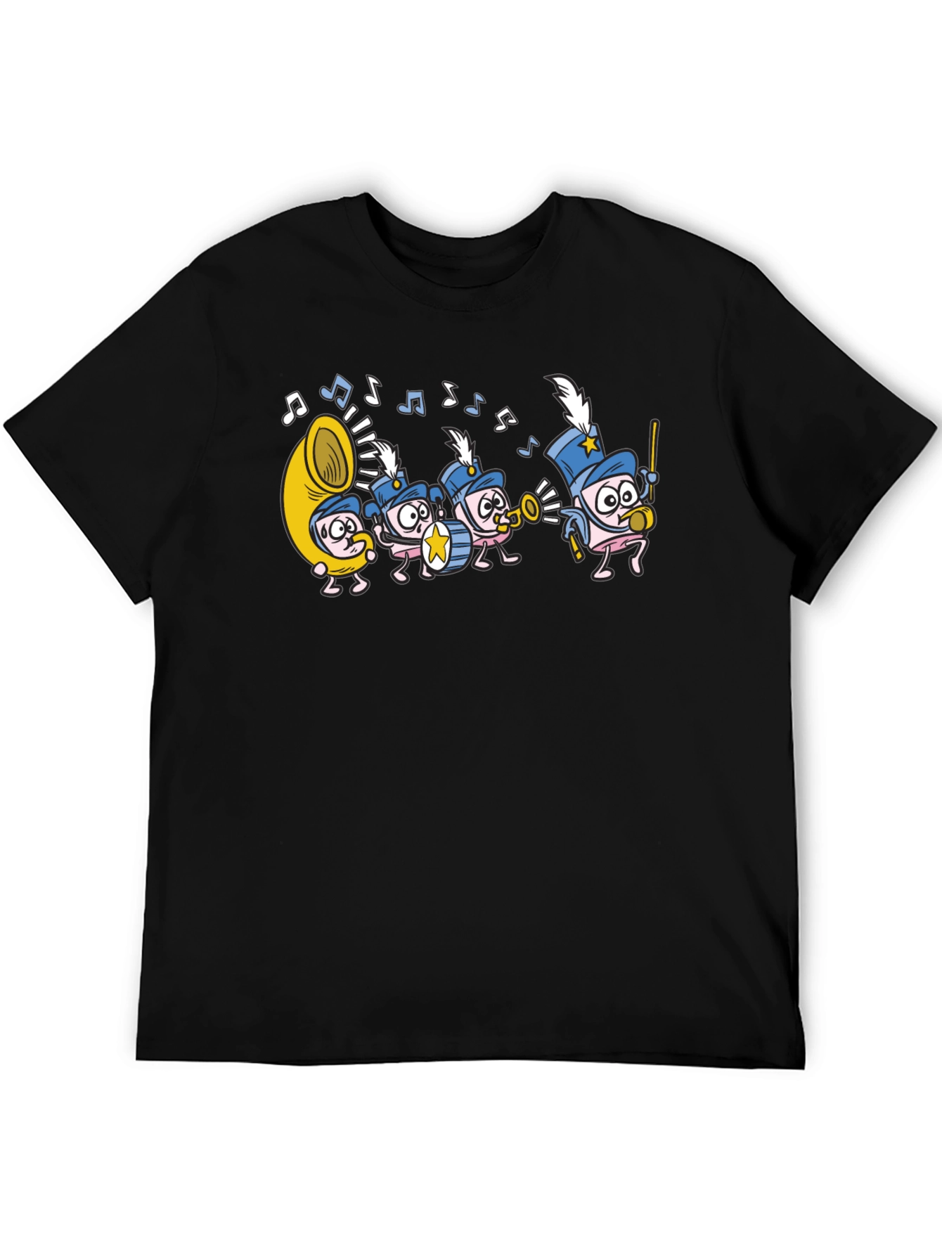 Marching Band T-Shirt - Musical Cartoon Graphic Tee