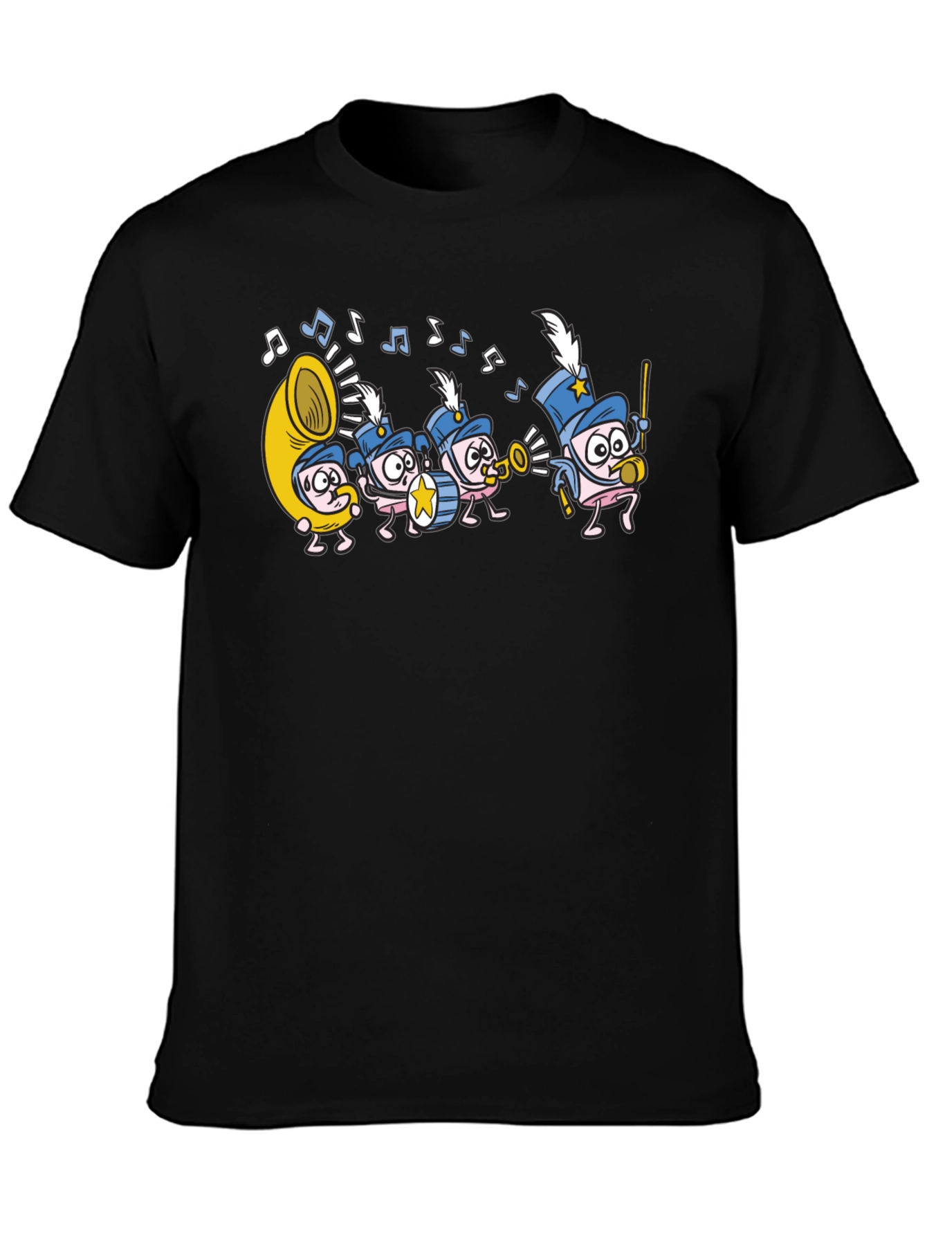 Marching Band T-Shirt - Musical Cartoon Graphic Tee