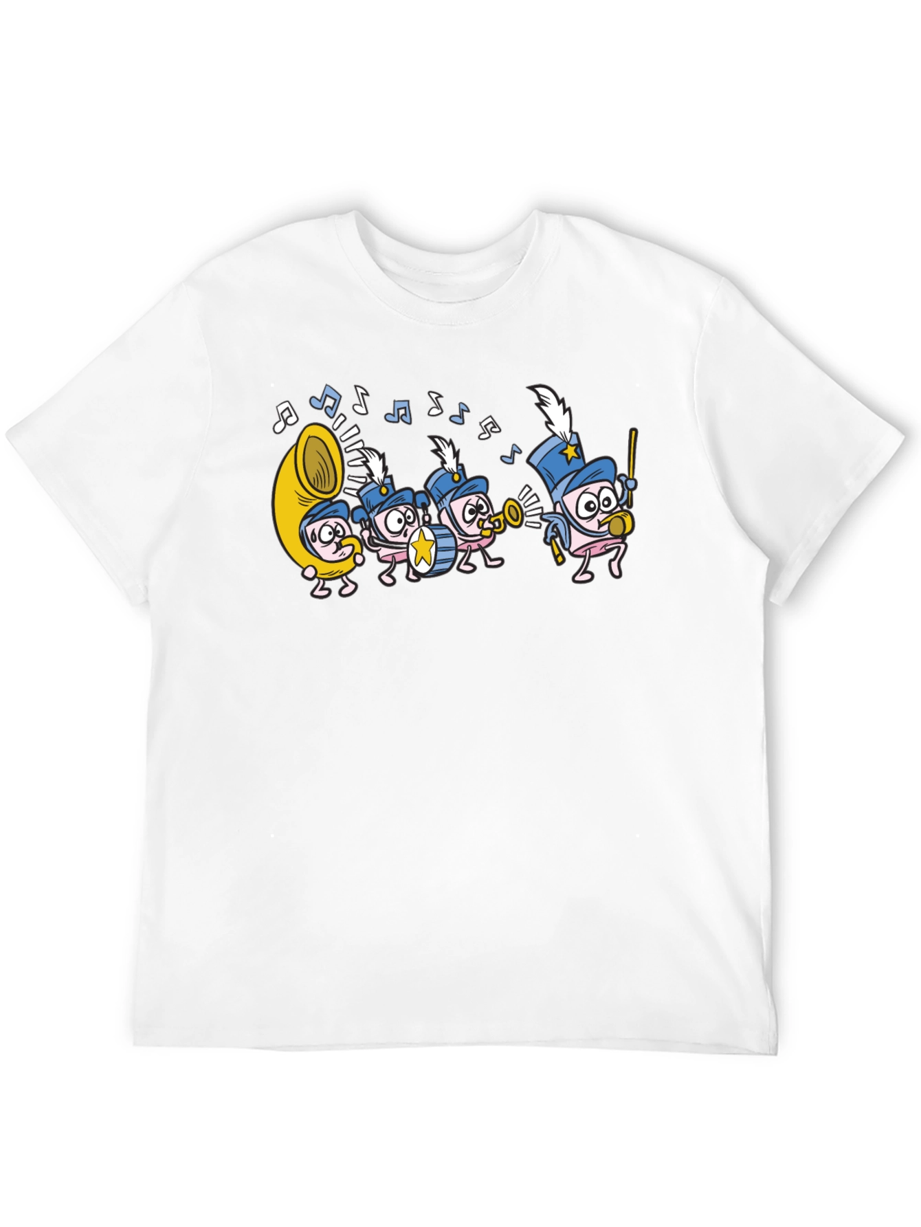 Marching Band T-Shirt - Musical Cartoon Graphic Tee