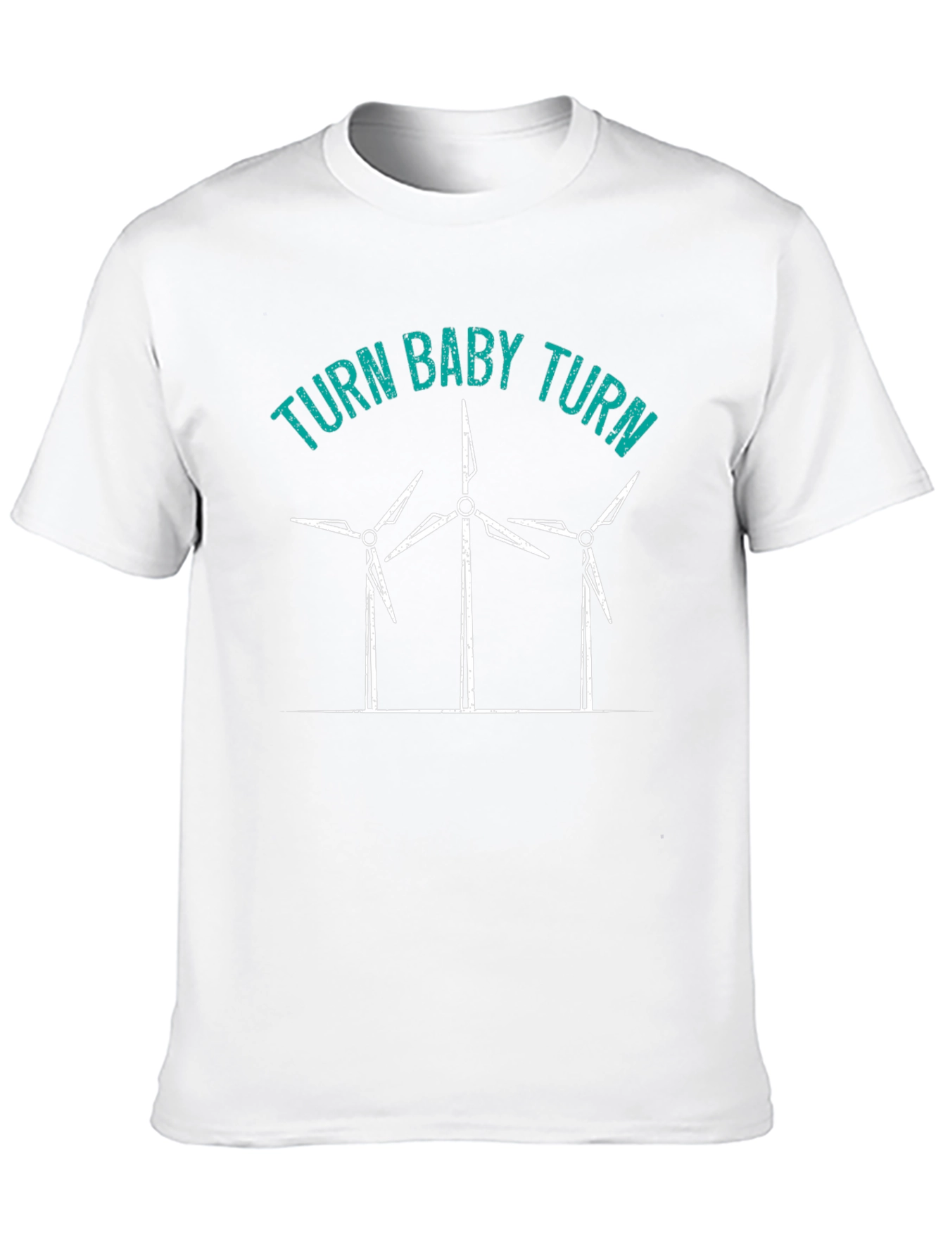 Turn Baby Turn Wind Turbine Graphic T-Shirt