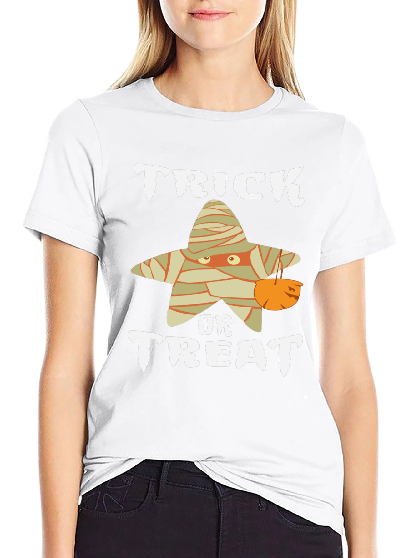 Halloween Starfish Mummy Graphic Tee