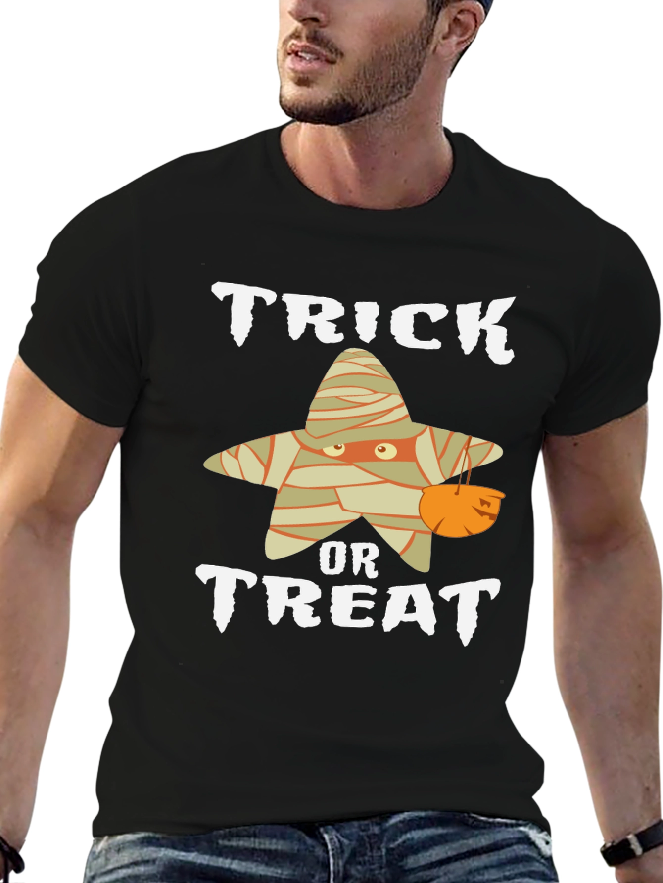 Halloween Starfish Mummy Graphic Tee