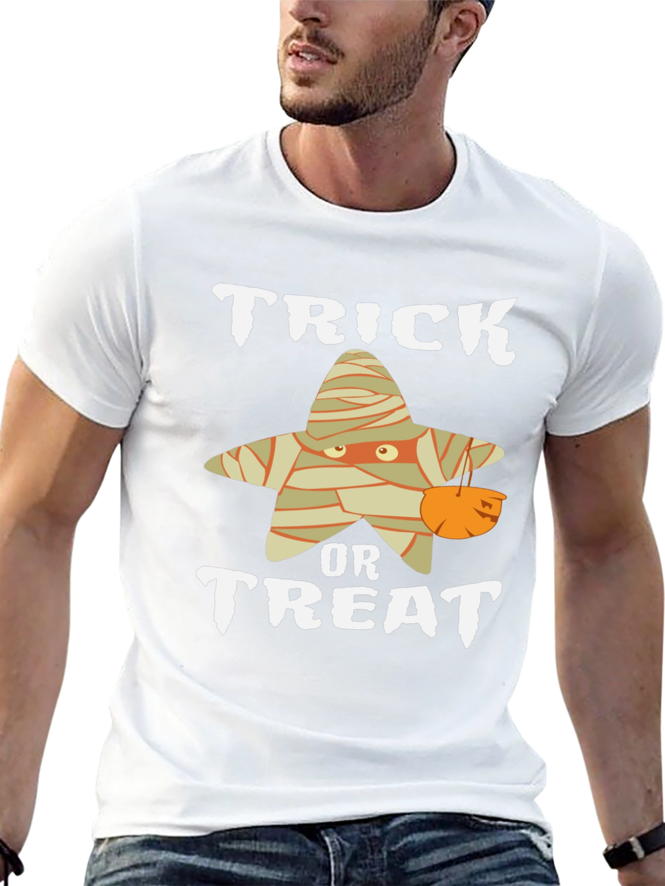 Halloween Starfish Mummy Graphic Tee